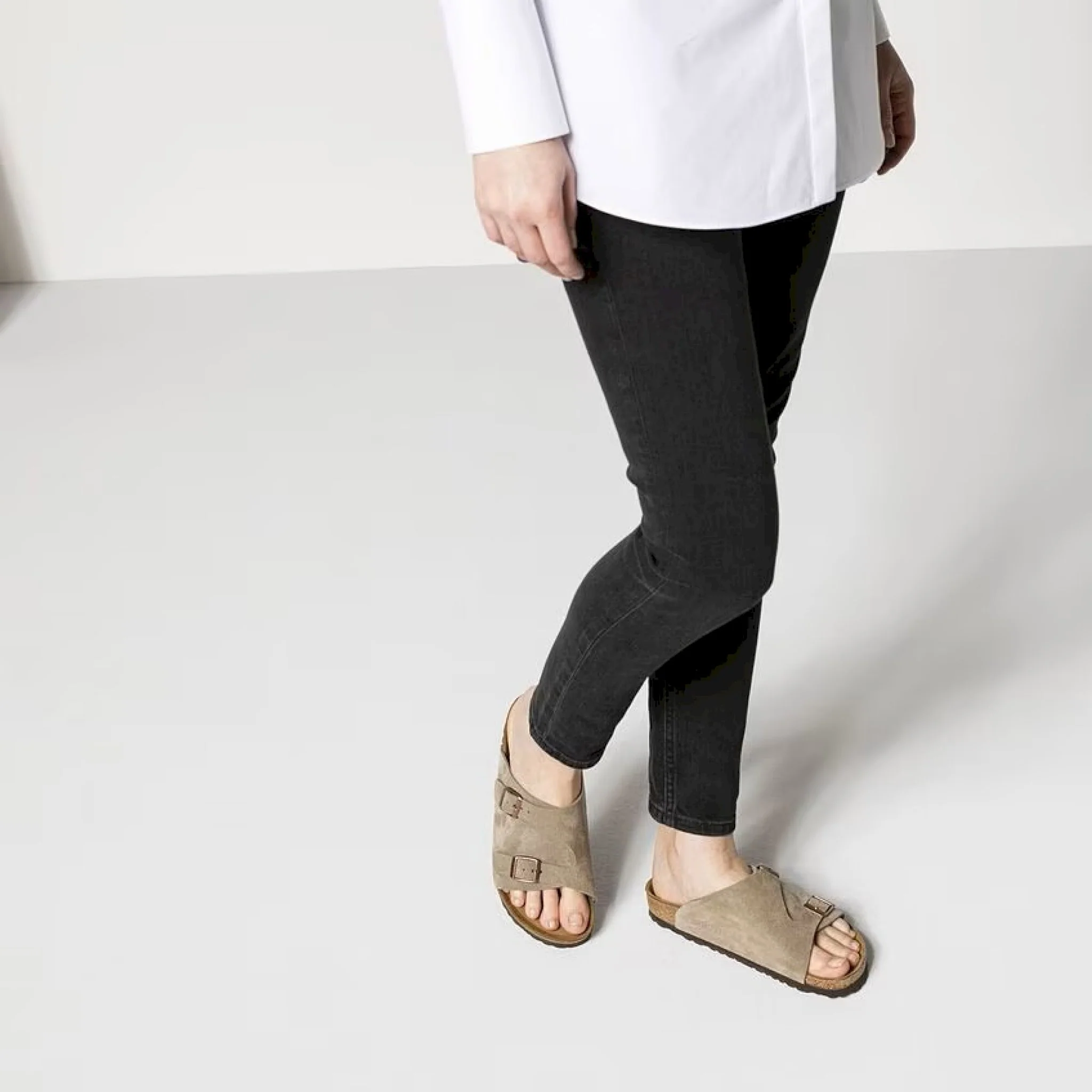 Zurich taupe -suede leather calz.s - immagine 9