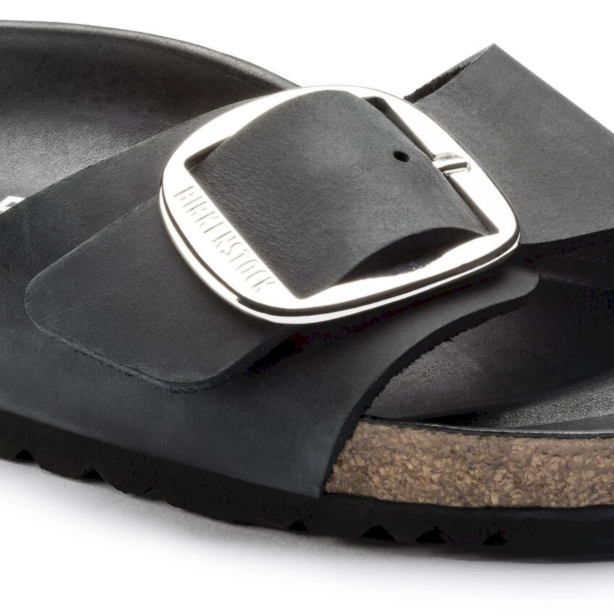 Birkenstock madrid big buckle black oiled leather calzata stretta - immagine 7