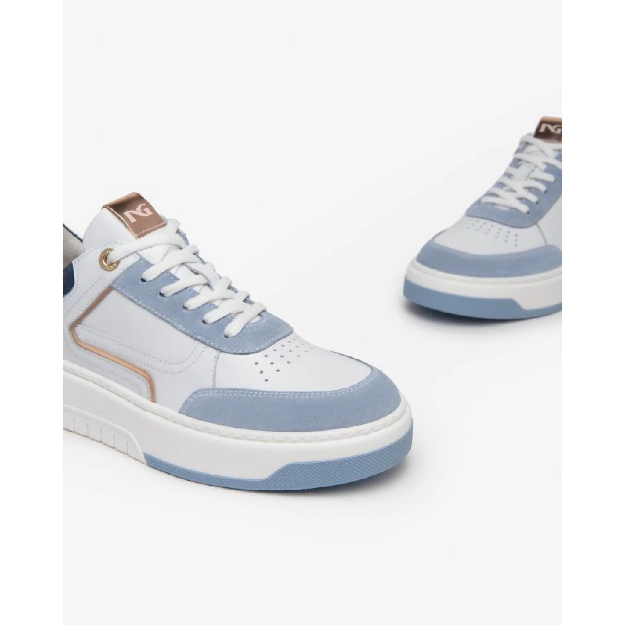 Sneakers donna in pelle e suede - immagine 8