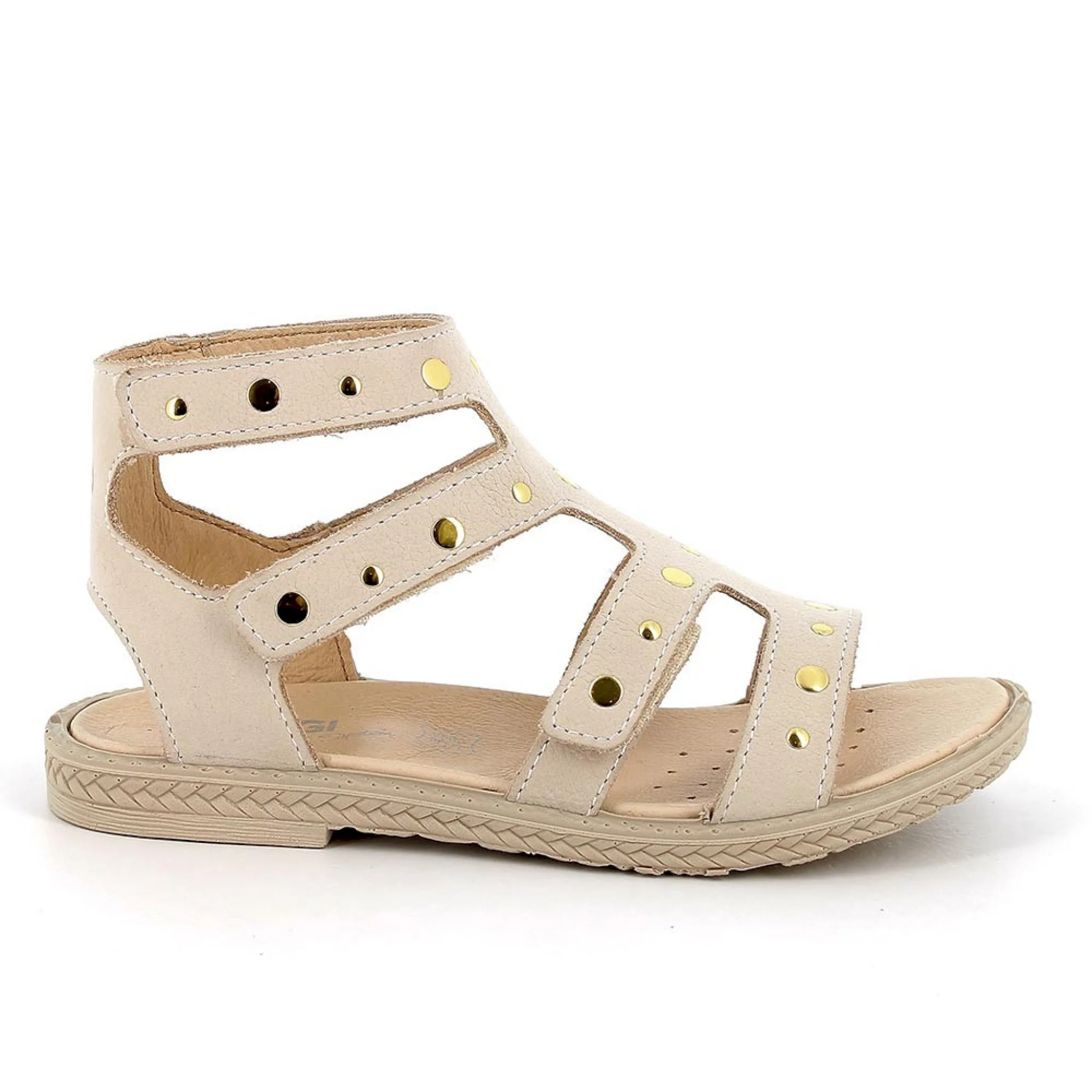 Sandali in pelle da bambina bianco - immagine 5