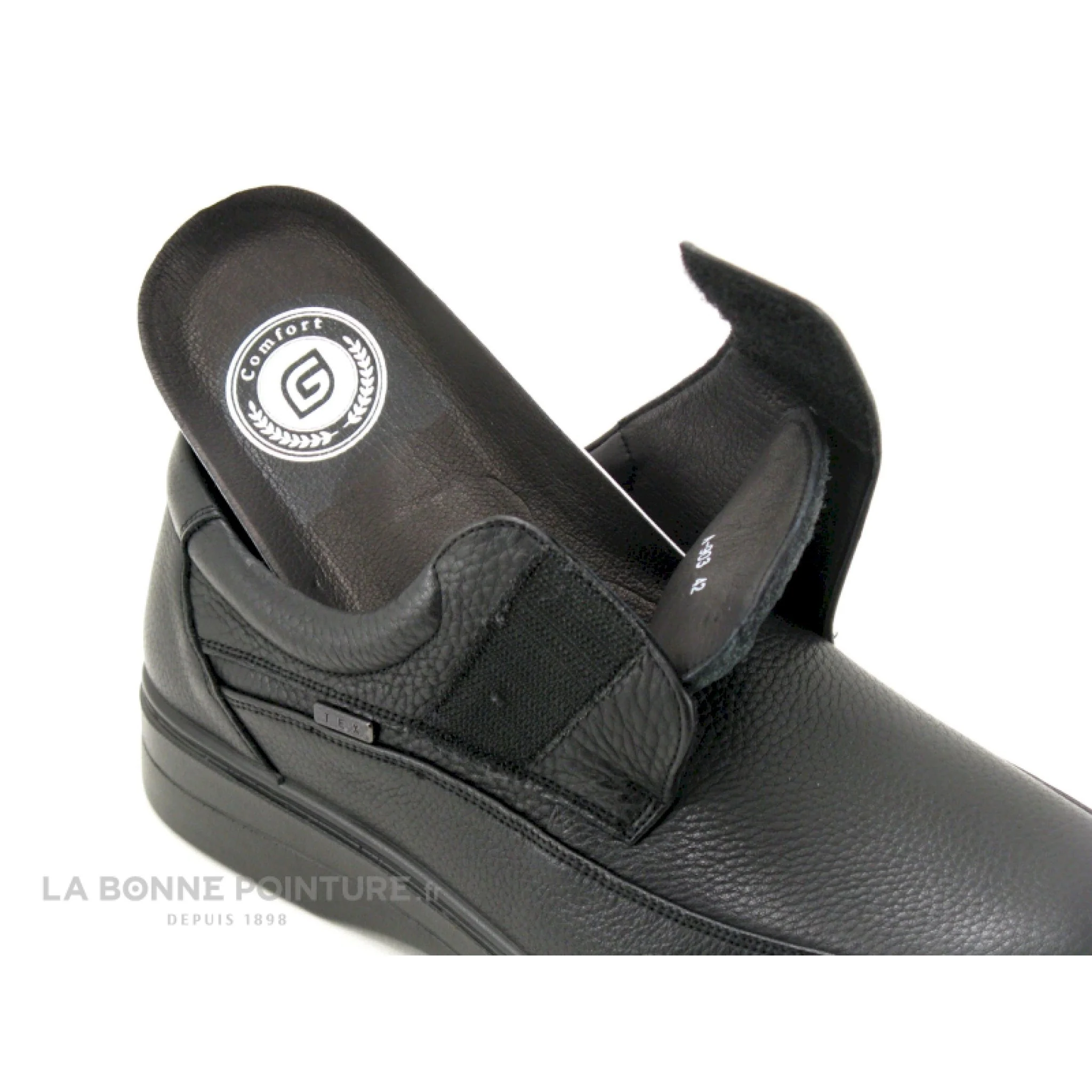 G comfort a-903 schwarz black - scarpa da uomo con cinturino in velcro - immagine 7
