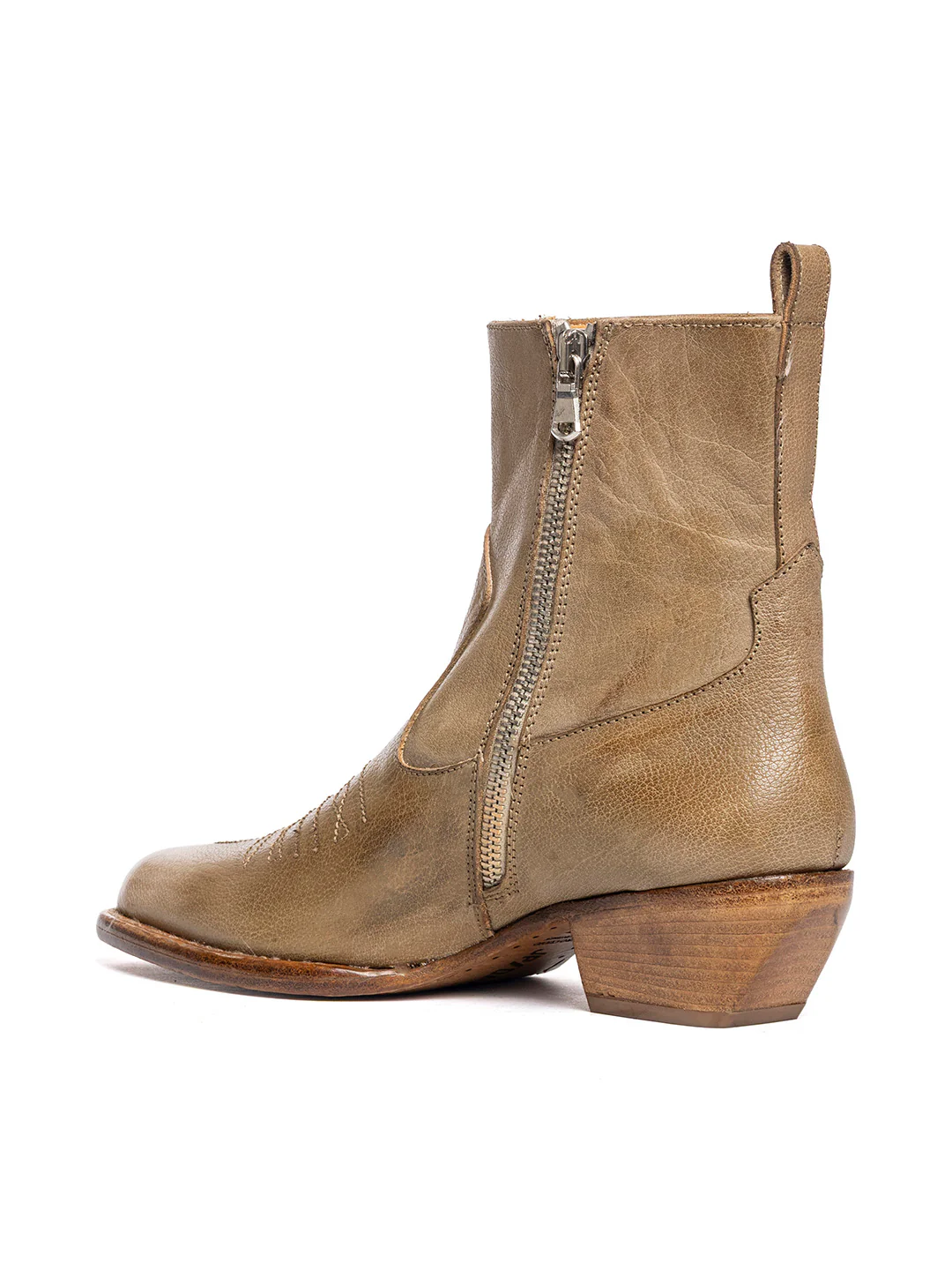 Stivaletti texani in bufalo muschio 2216/3 - immagine 5