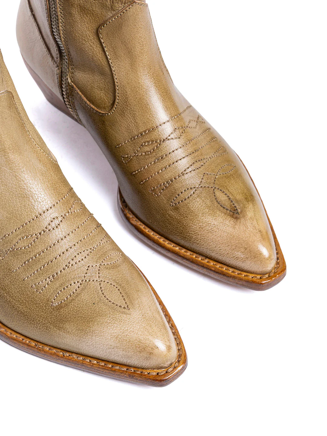 Stivaletti texani in bufalo muschio 2216/3 - immagine 7