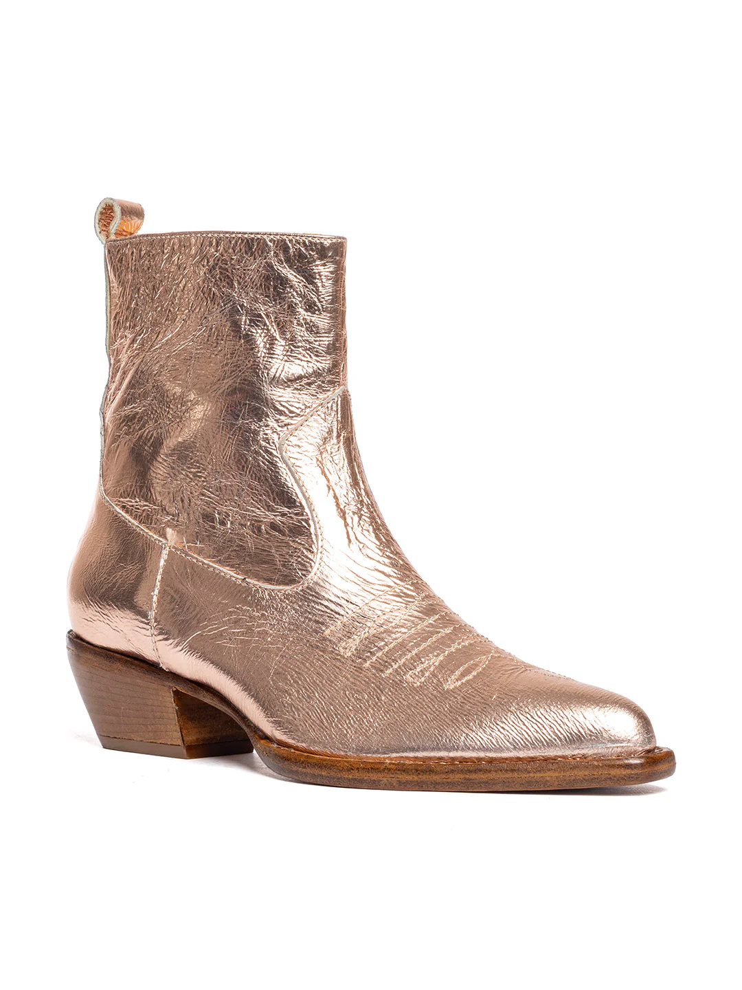 Stivaletti texani in capra rame laminato 2216/3 - immagine 3