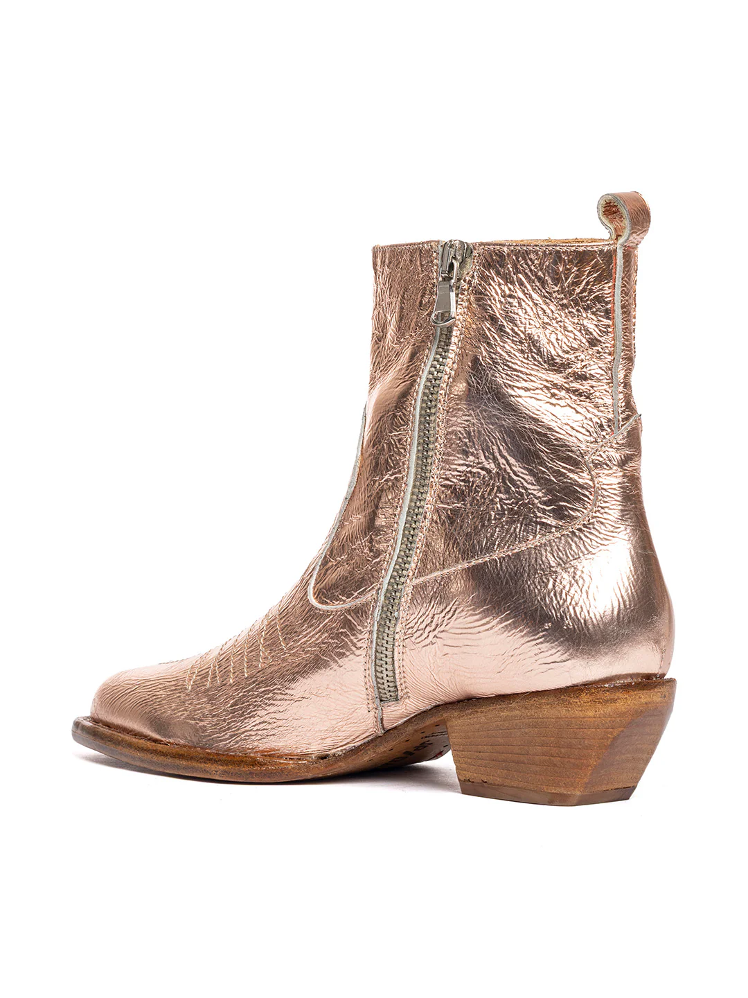 Stivaletti texani in capra rame laminato 2216/3 - immagine 5