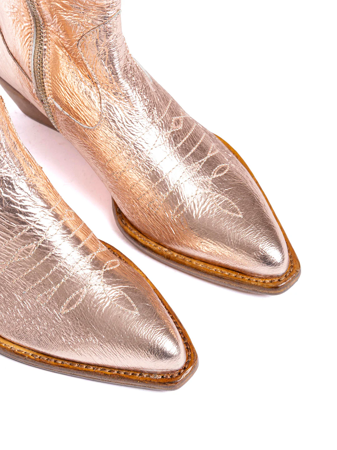 Stivaletti texani in capra rame laminato 2216/3 - immagine 7