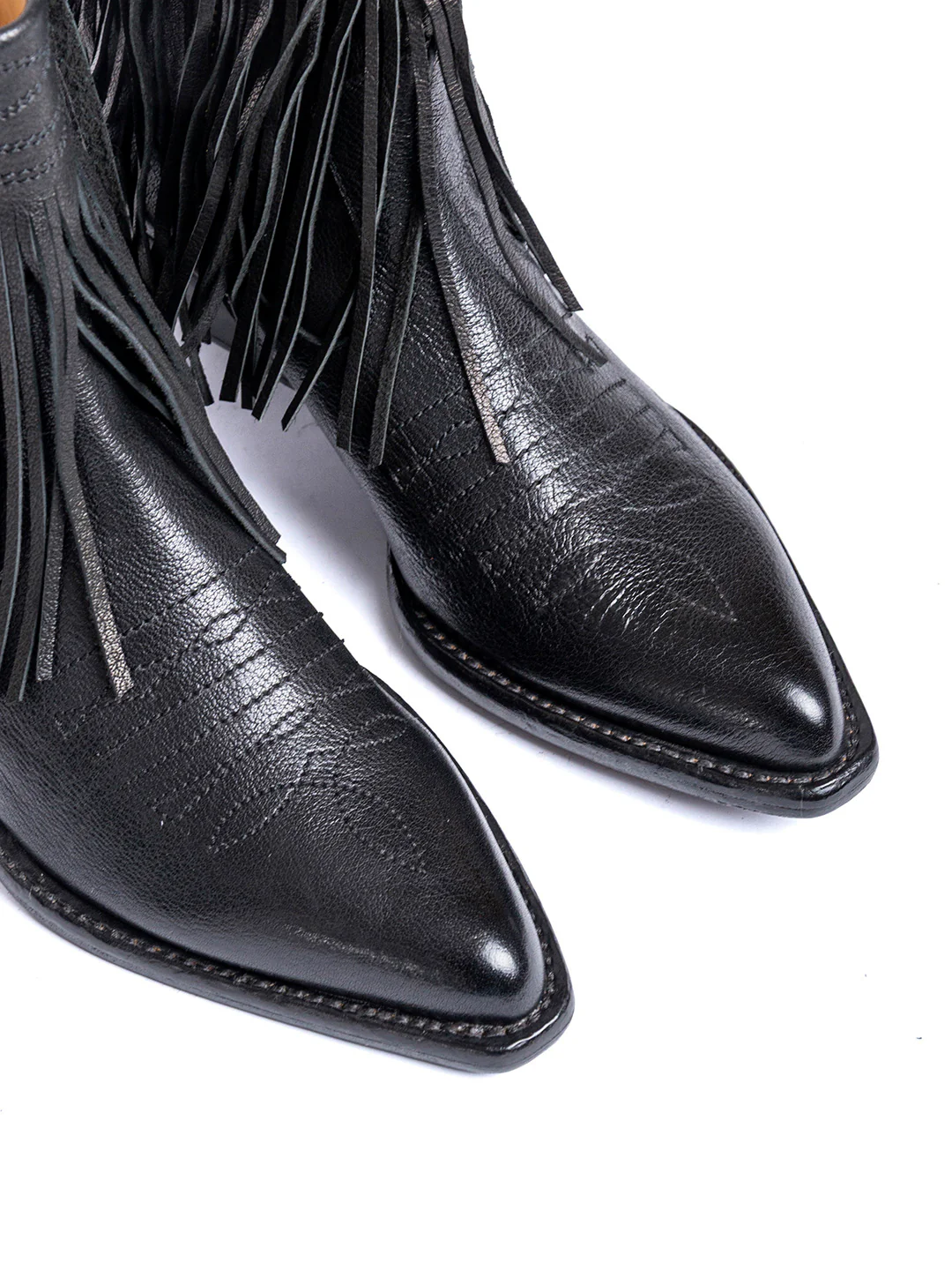 Stivaletti texani in bufalo nero 2216/4 - immagine 7