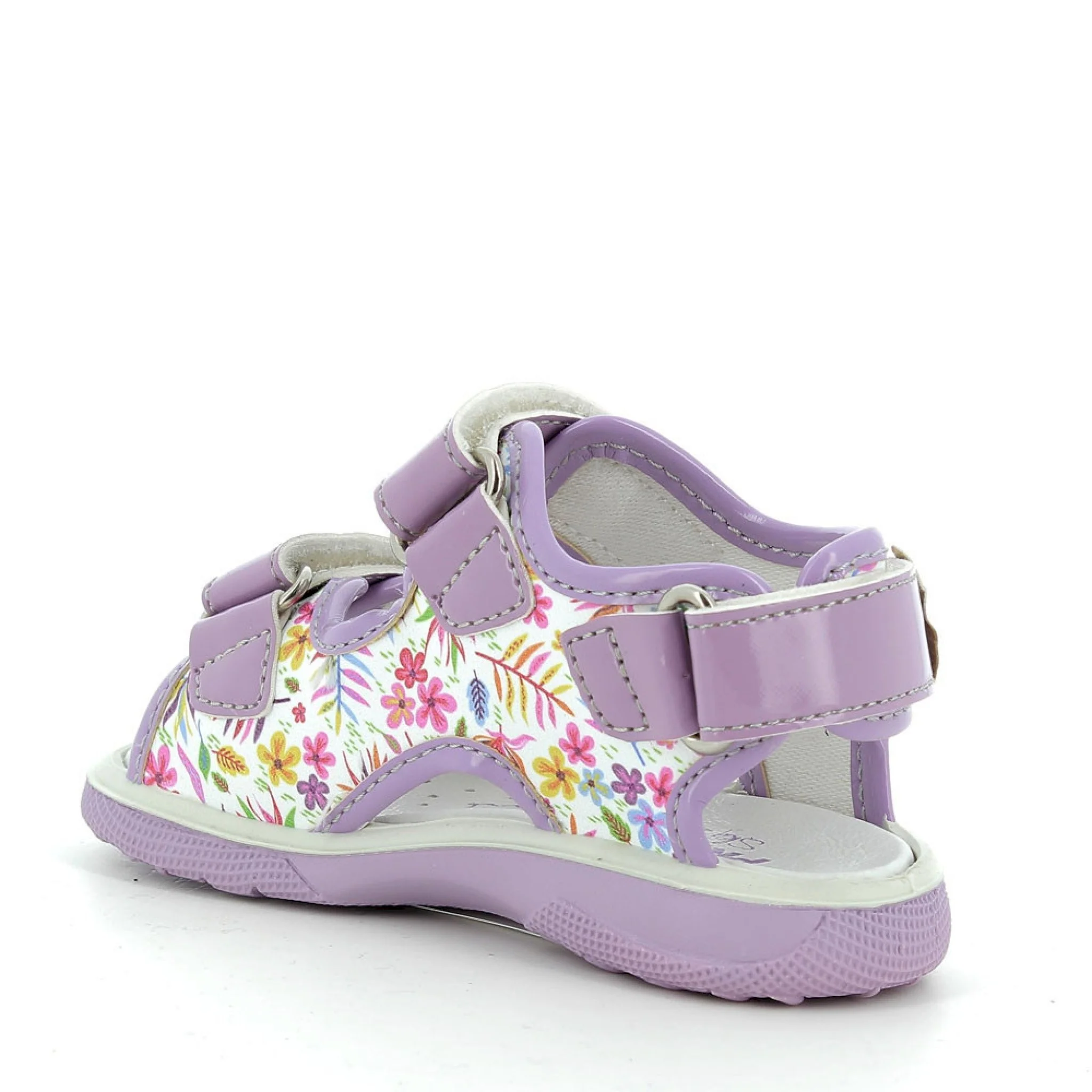 Sandalo da bambina bianco multicolor-lilla - immagine 4
