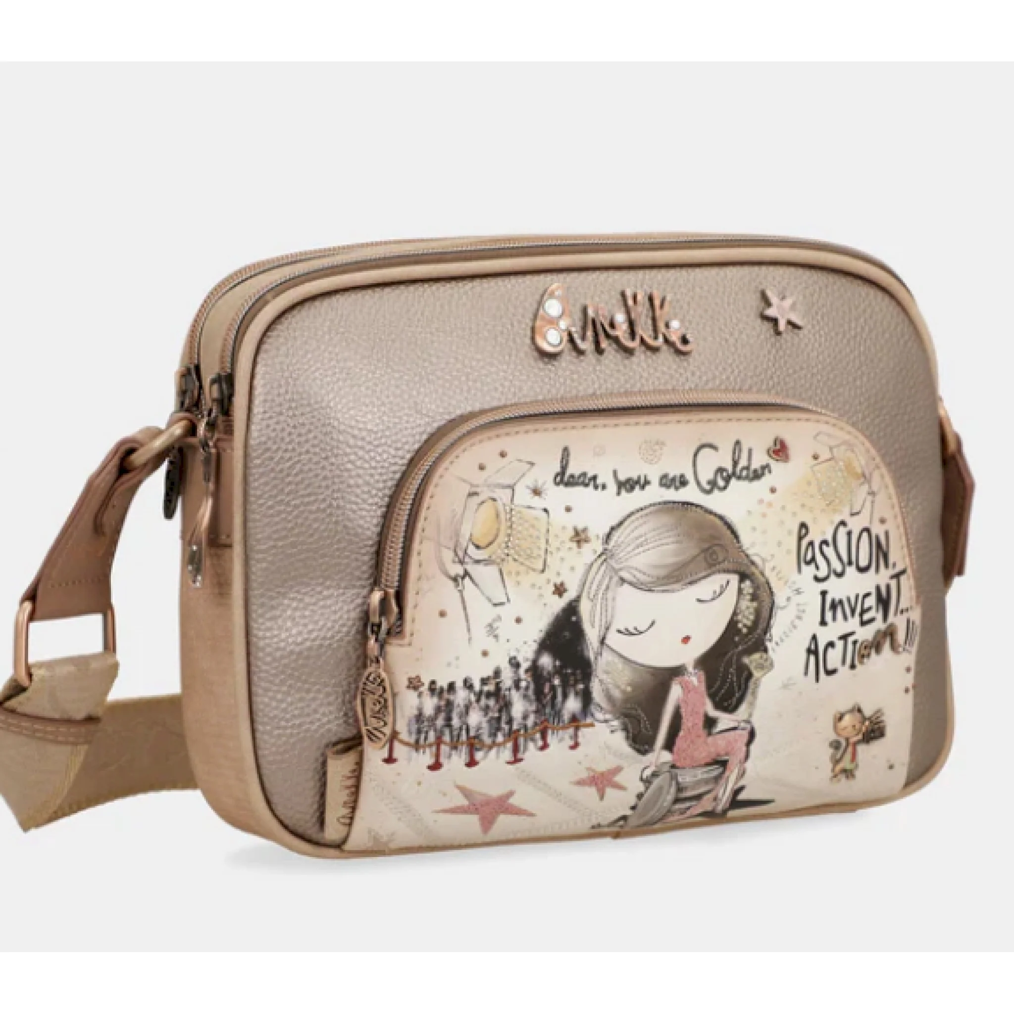 Anekke borsa a tracolla hollywood a doppio scomparto - immagine 2