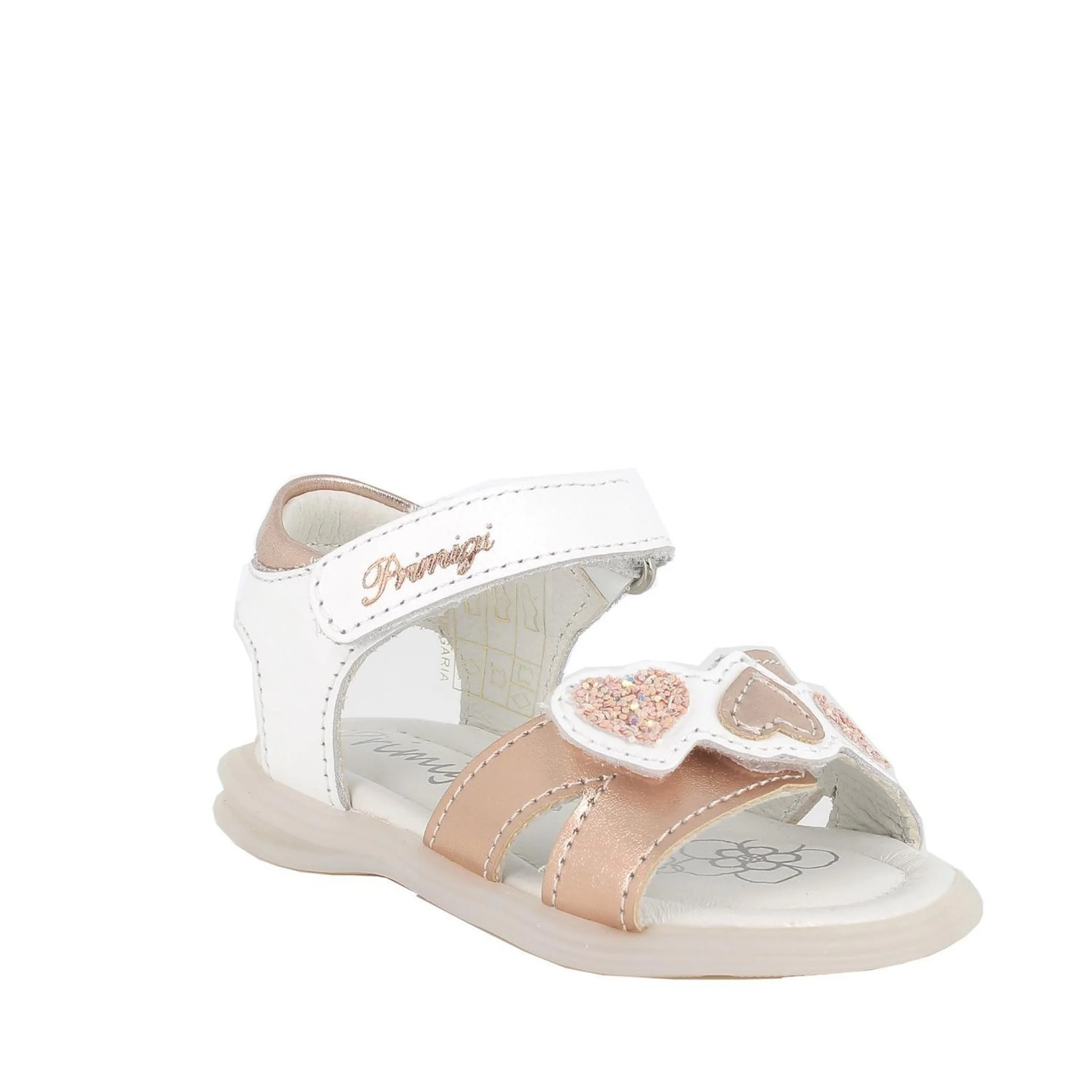 Sandalo per bambina bianco-rame - immagine 3