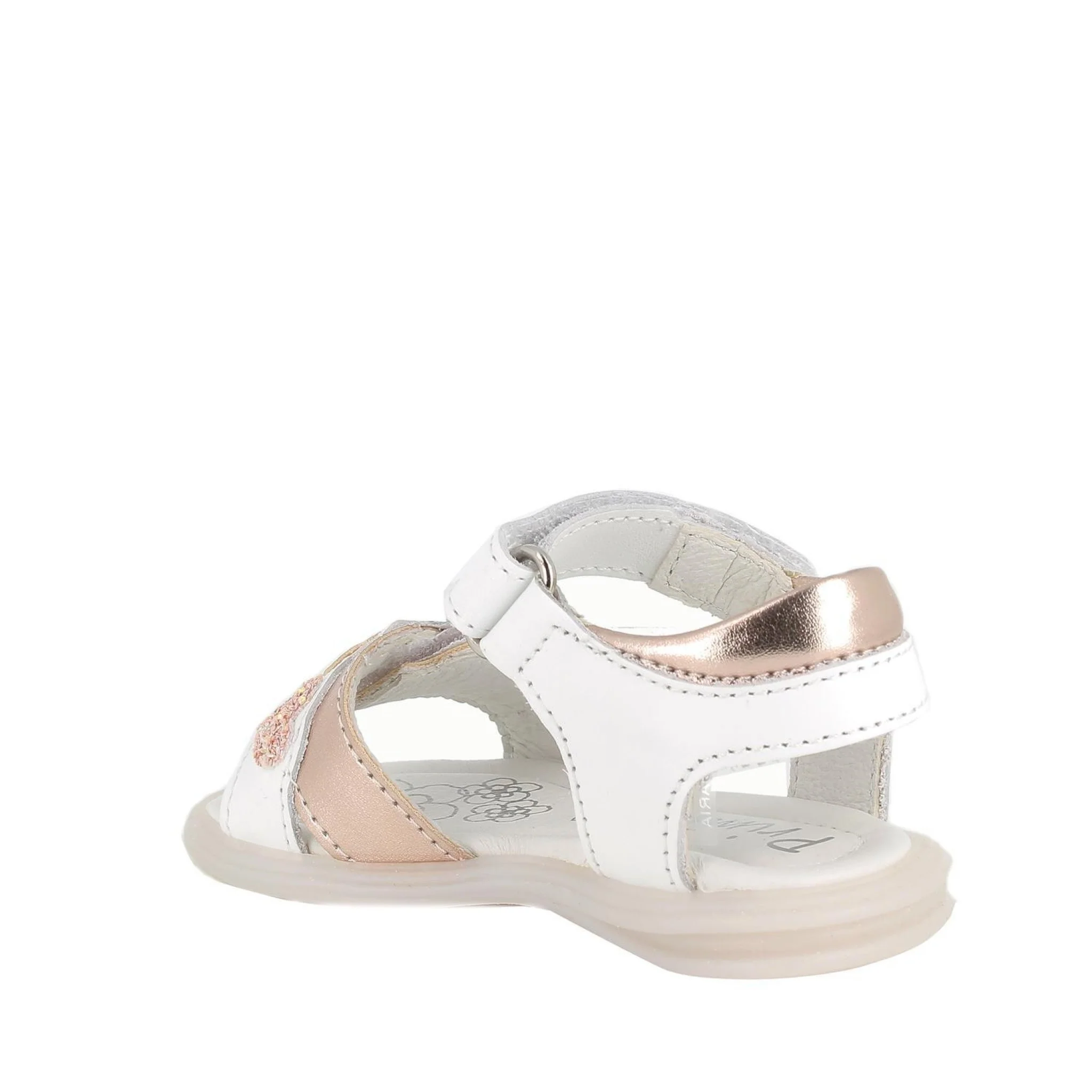 Sandalo per bambina bianco-rame - immagine 4