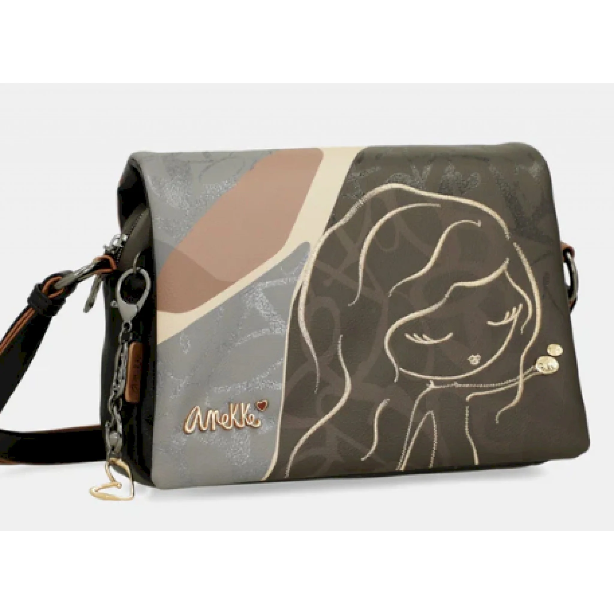 Borsa a tracolla heartbeat con patta - immagine 2