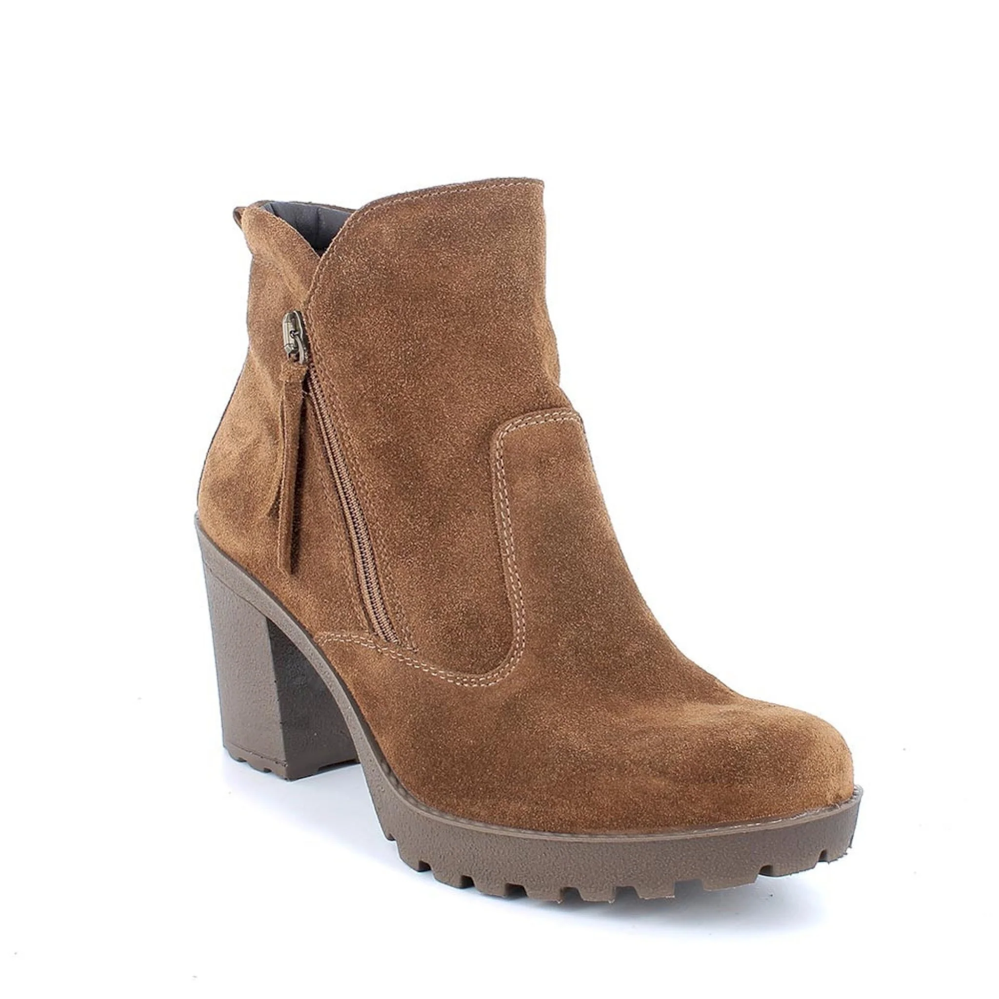 Stivaletti con tacco in pelle da donna - immagine 3