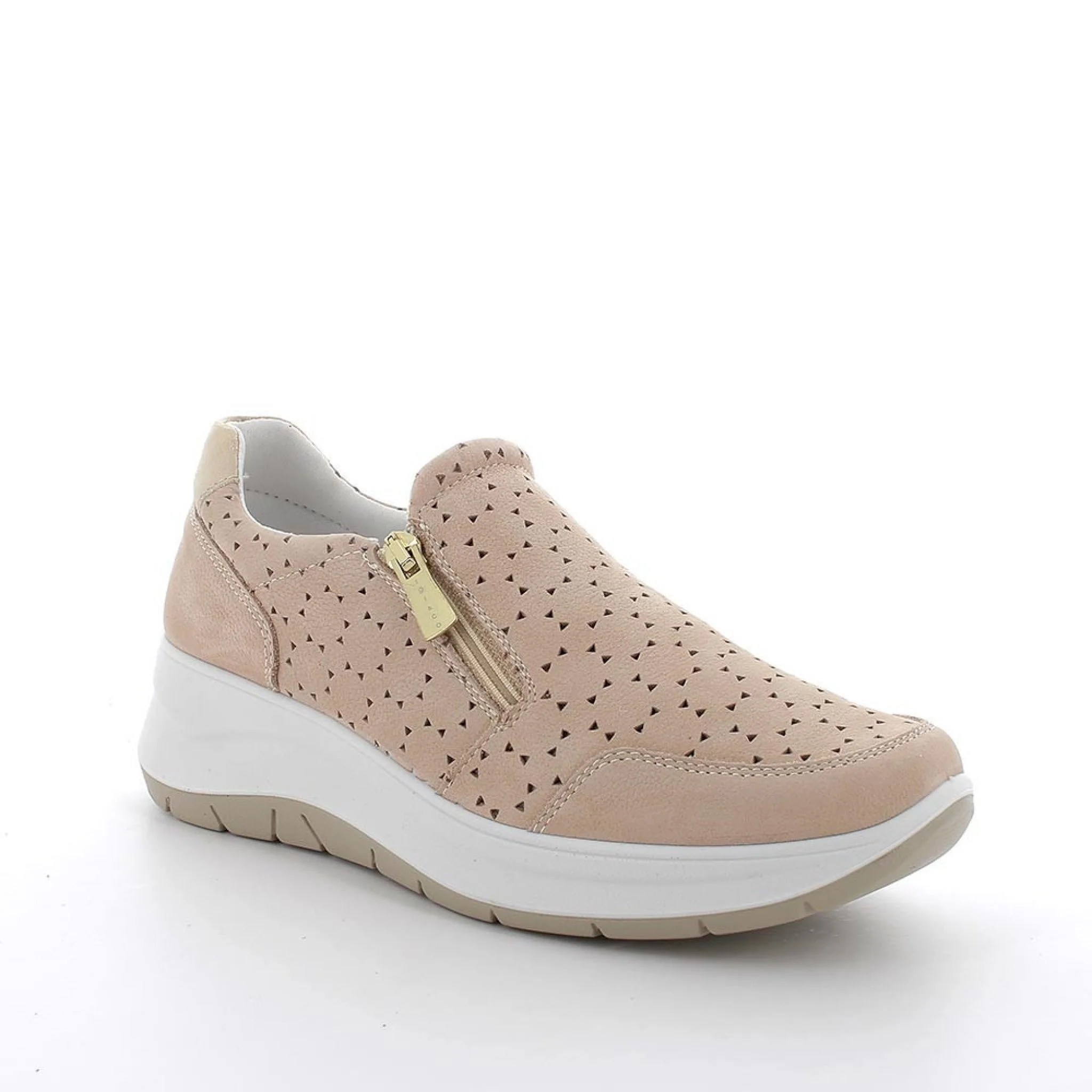 Slip on con zeppa da donna con zip - immagine 2
