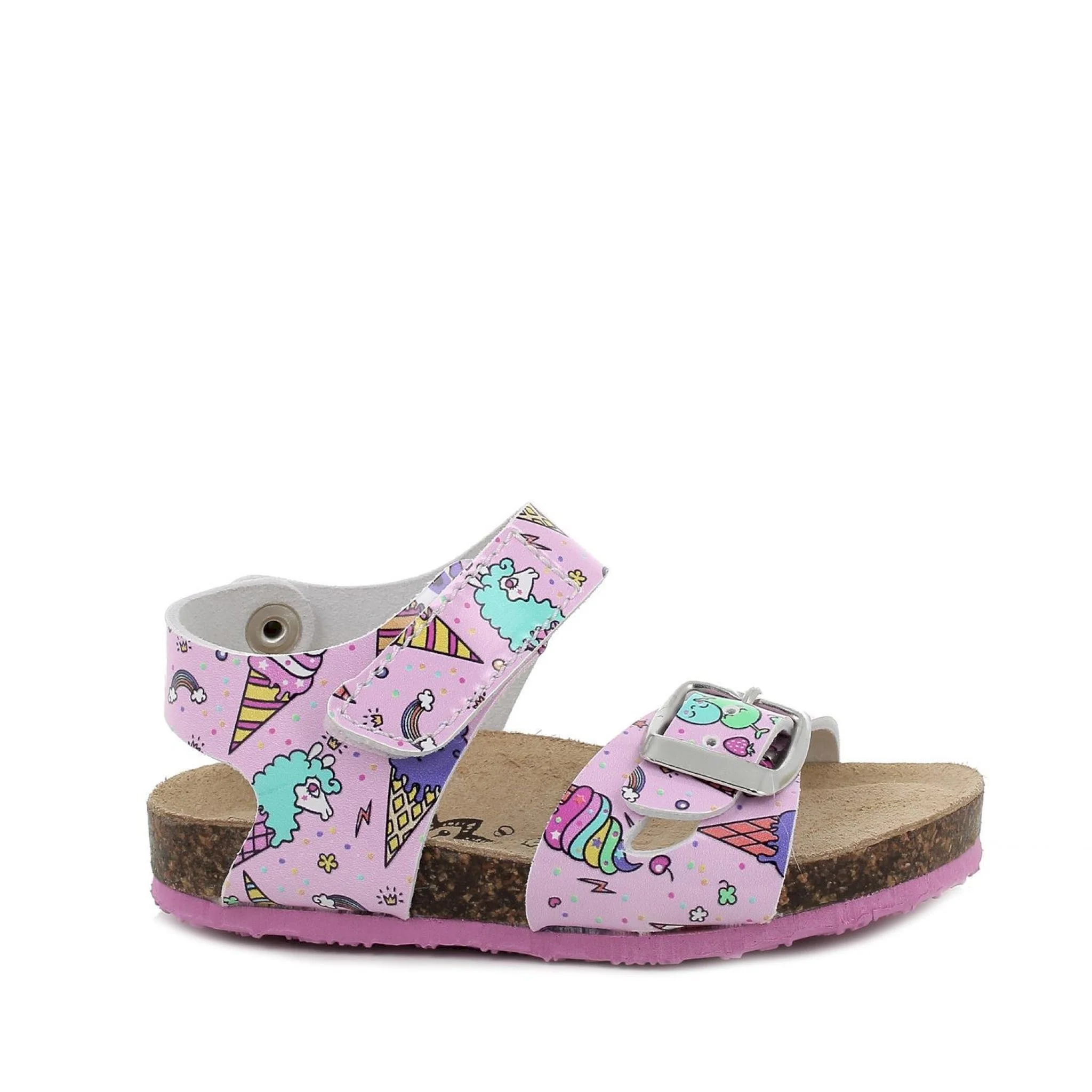 Sandali da bambina lilla multicolor - immagine 2