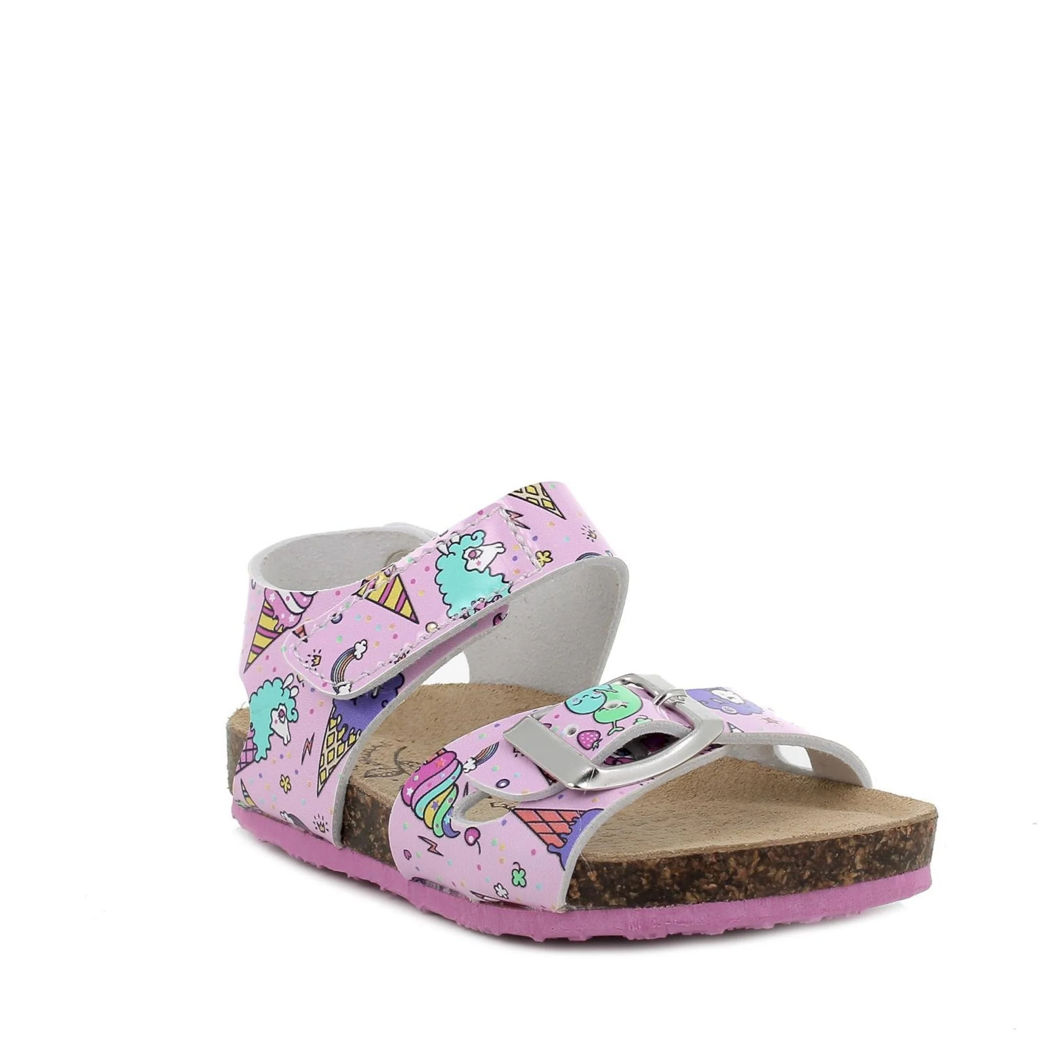 Sandali da bambina lilla multicolor - immagine 3