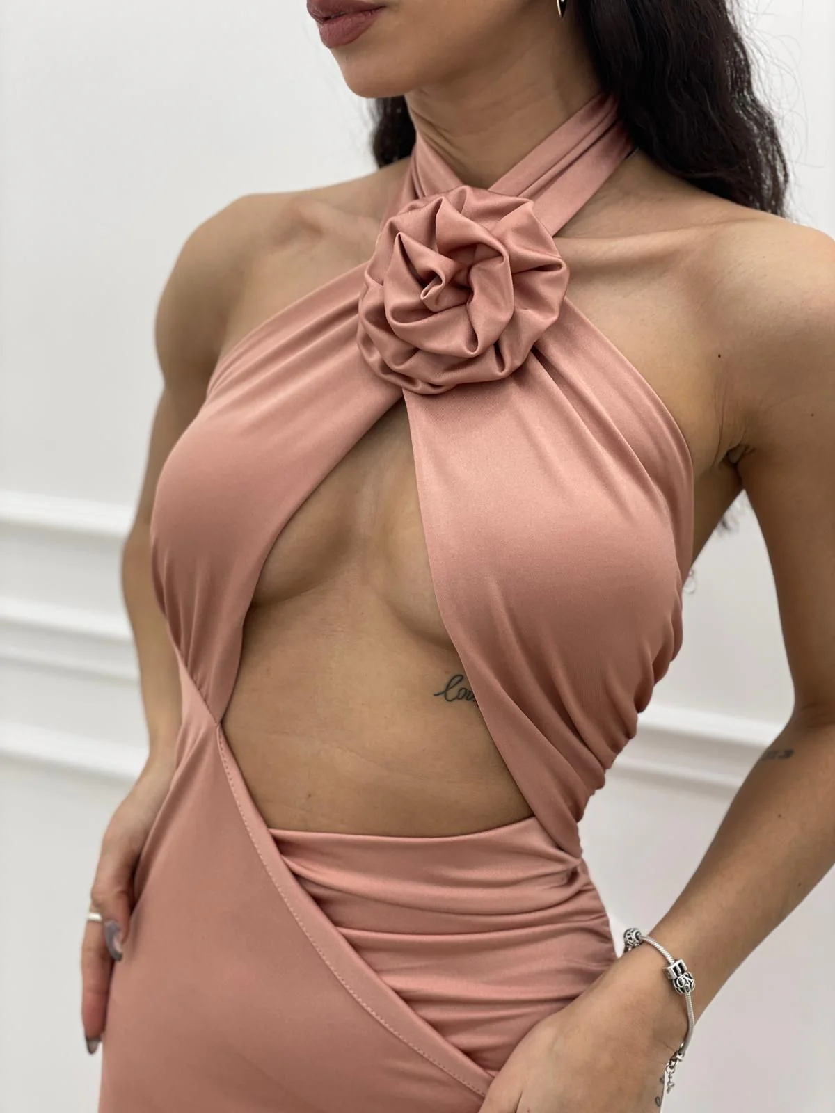 ABITO LUNGO SCOLLATURA INCROCIO NEW COLLECTION - immagine 9