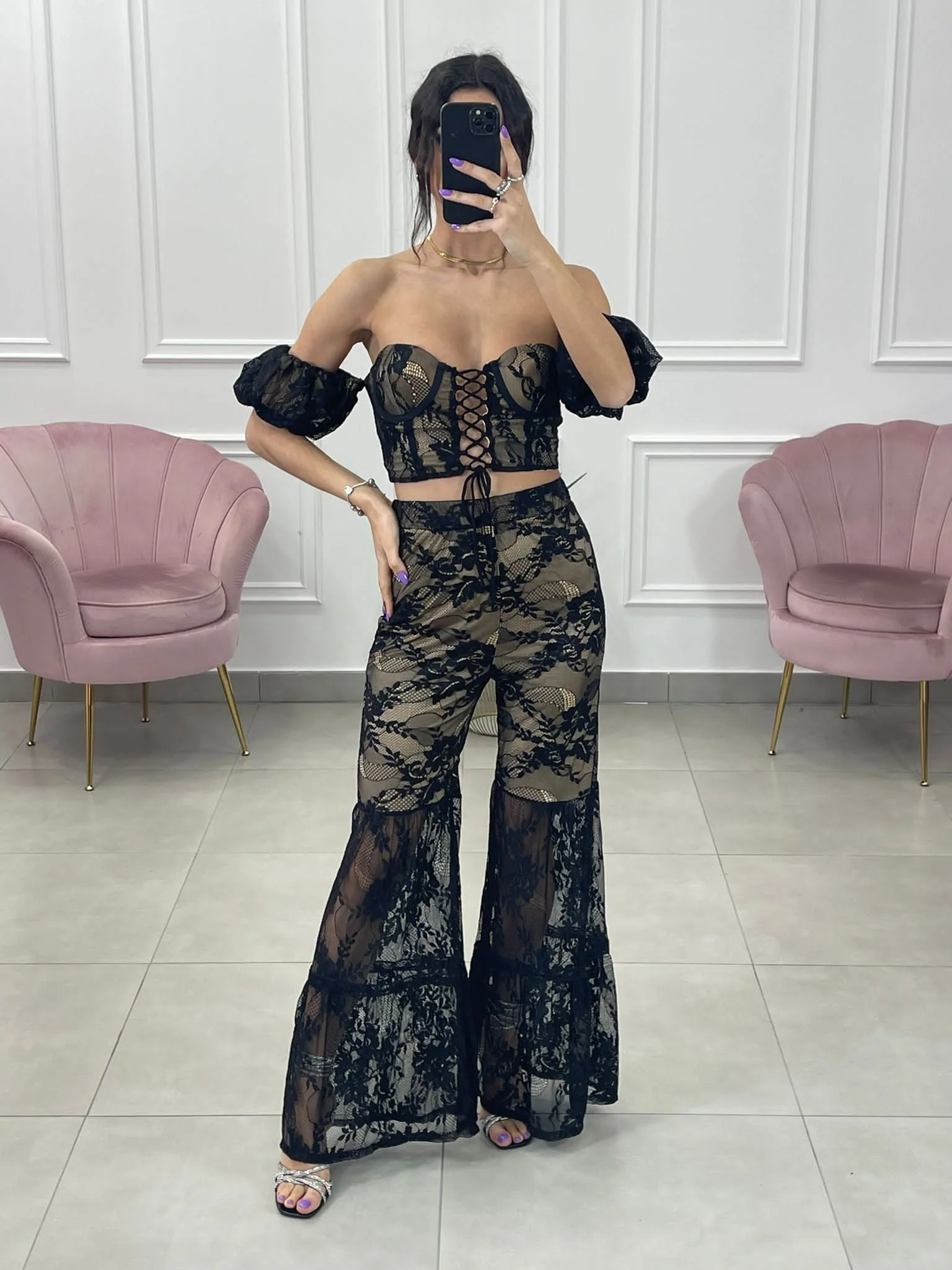 COMPLETO PIZZO MAGLIA E PANTALONE NEW COLLECTION - immagine 8