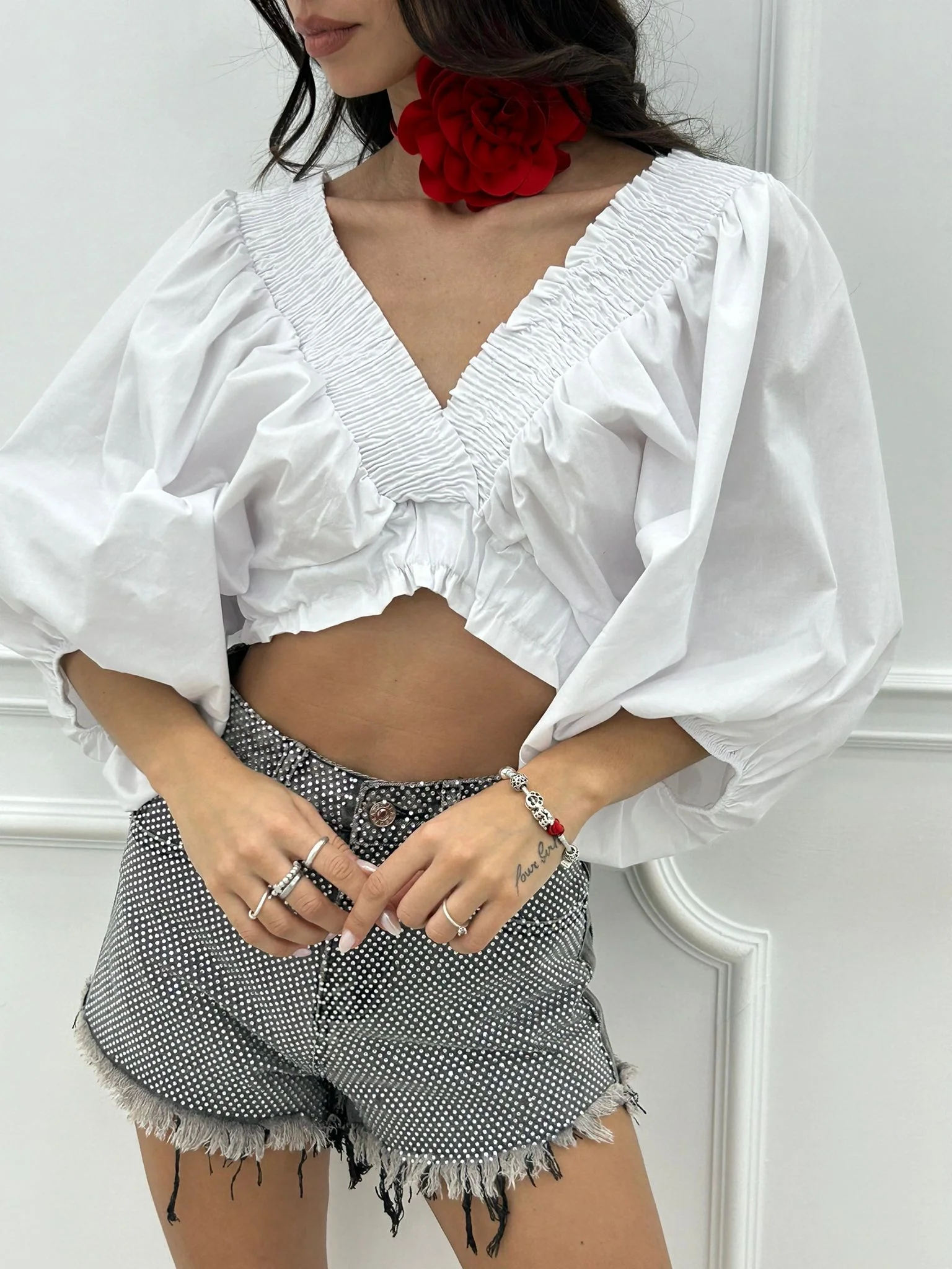 MAGLIA INCROCIO CON ELASTICO NEW COLLECTION - immagine 7