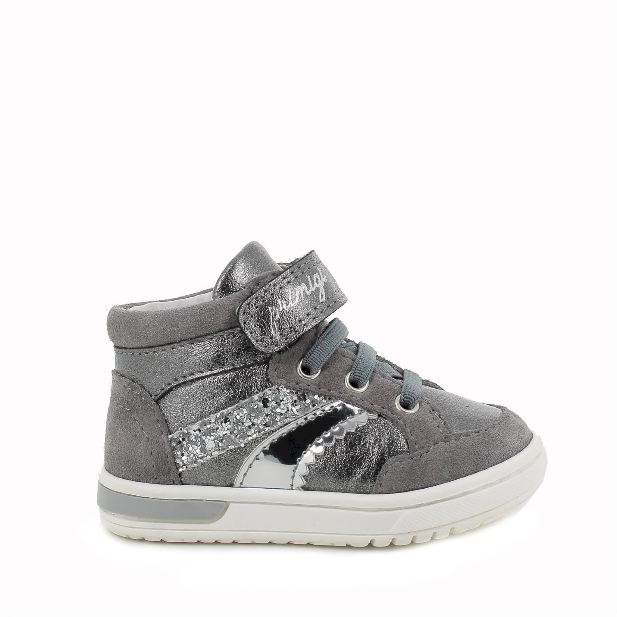 Scarpe da bambina grigio perlato - immagine 2