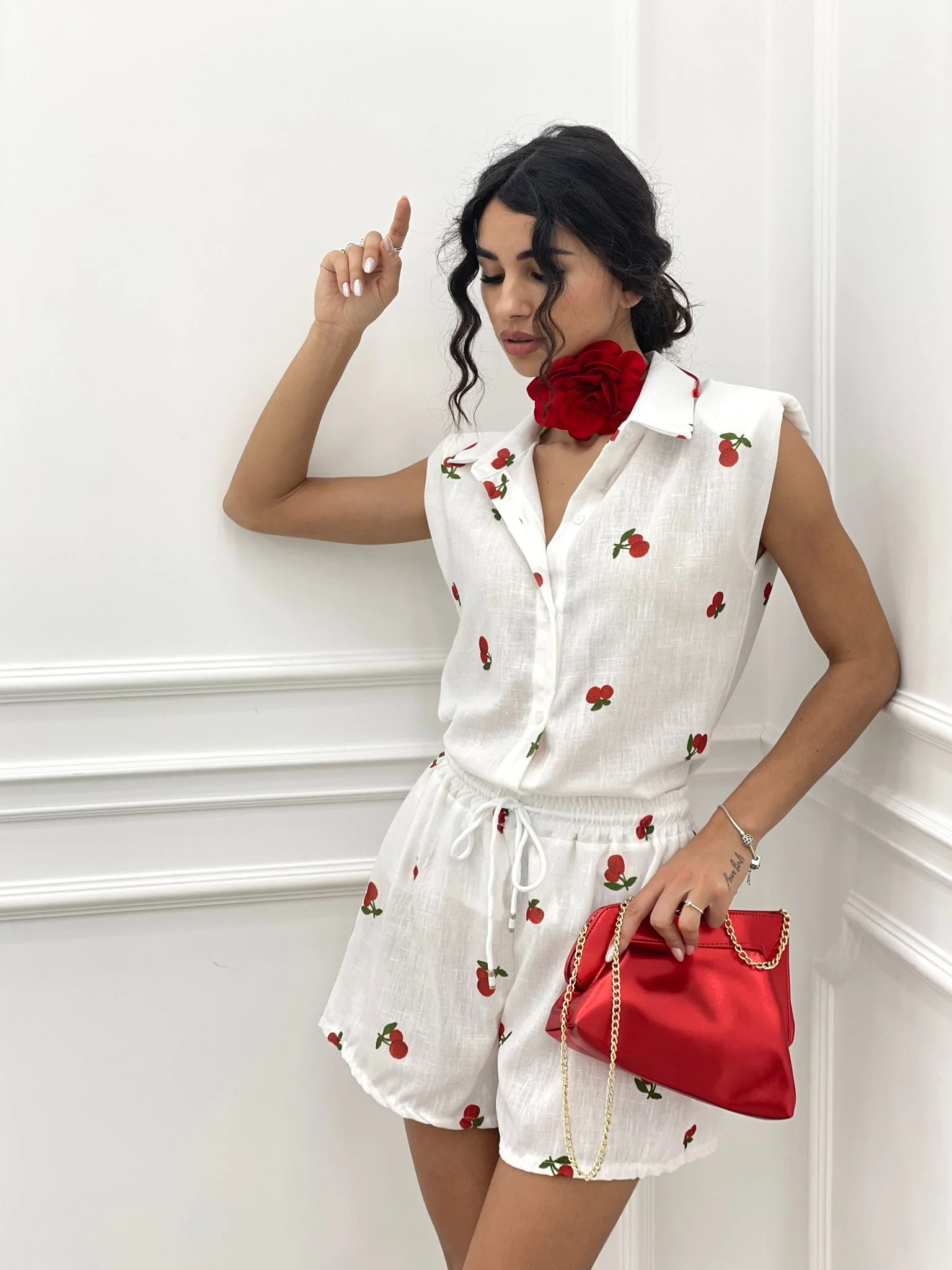 COMPLETO CAMICIA E SHORTS CHERRY NEW COLLECTION - immagine 7