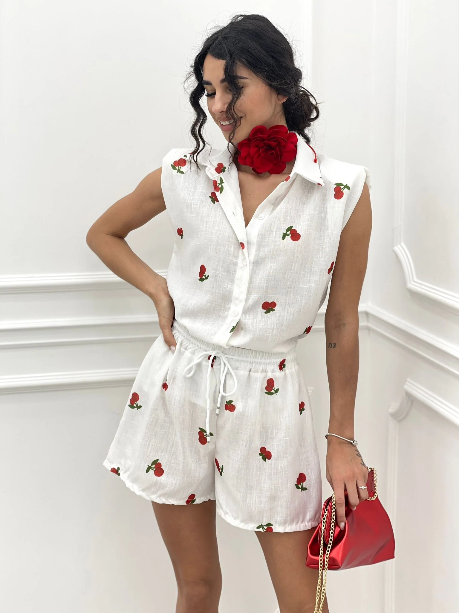 COMPLETO CAMICIA E SHORTS CHERRY NEW COLLECTION - immagine 5