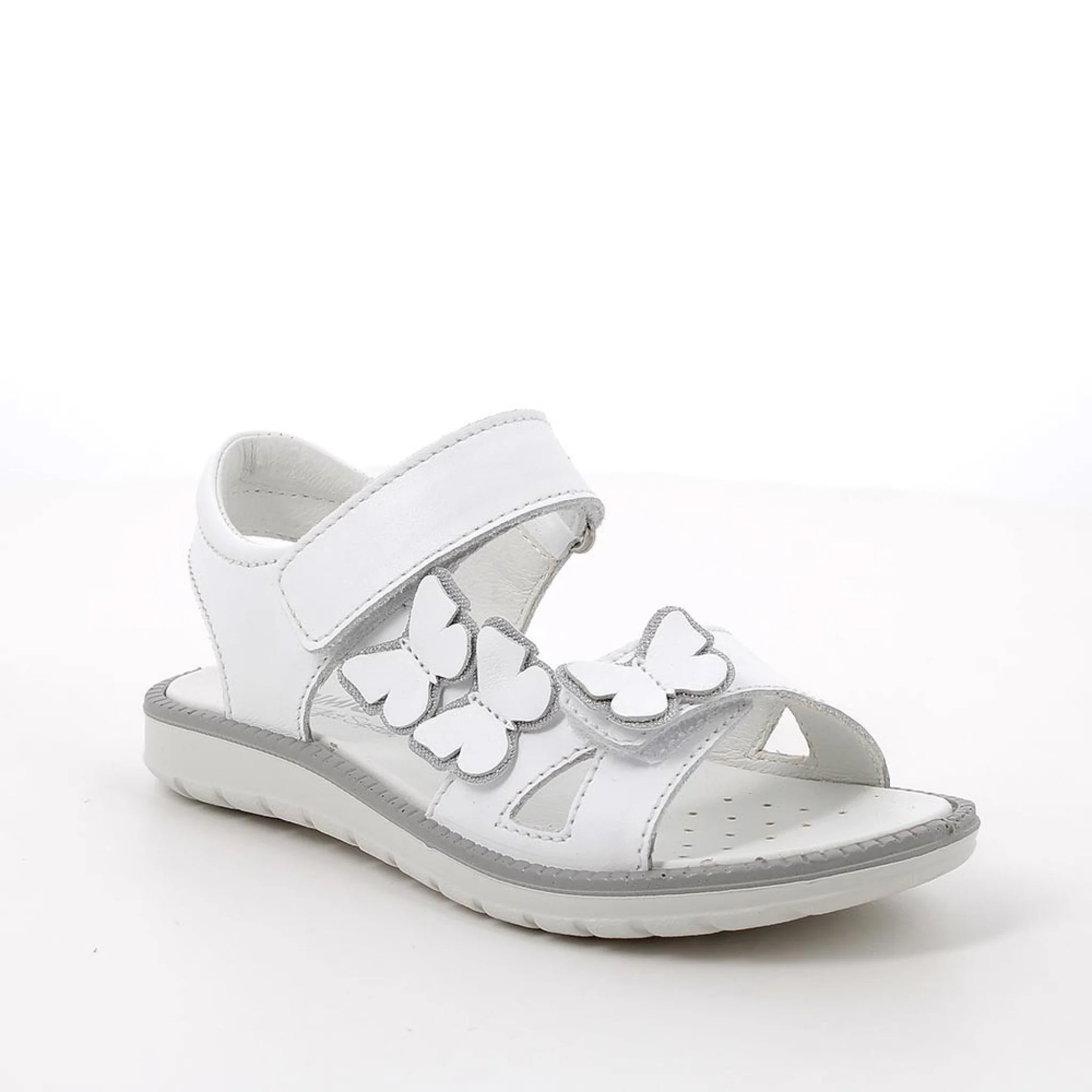 Sandali da bambina bianco con strap - immagine 2