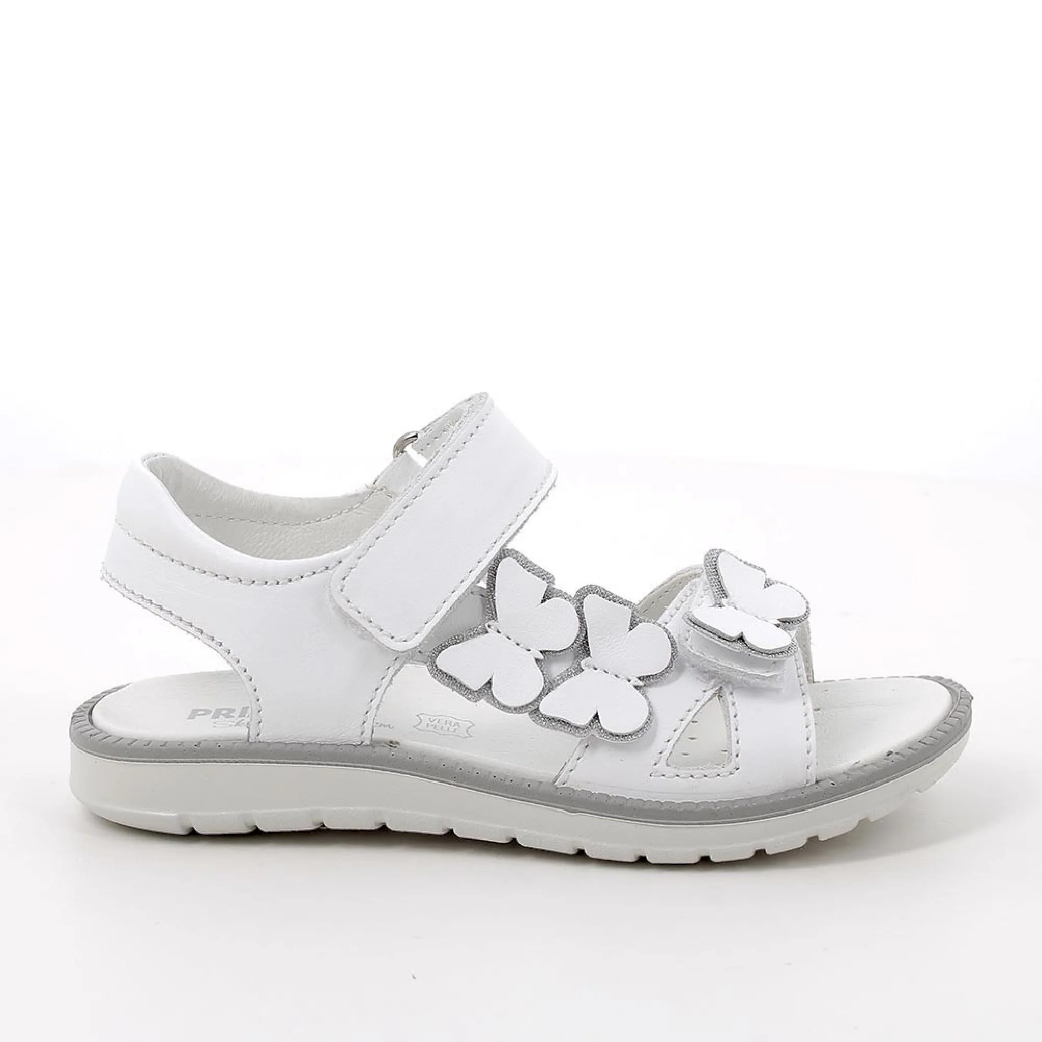 Sandali da bambina bianco con strap - immagine 3