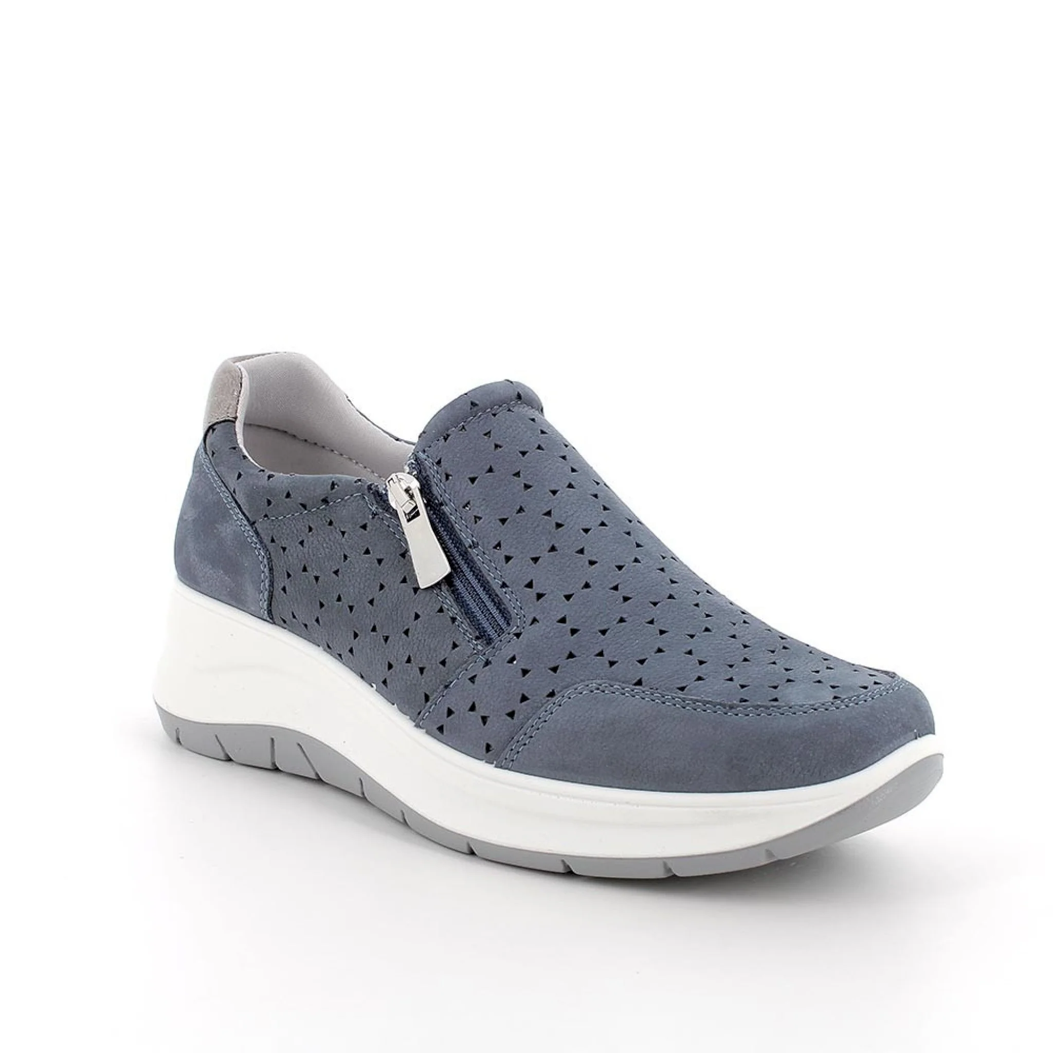 Slip on con zeppa da donna con zip - immagine 5