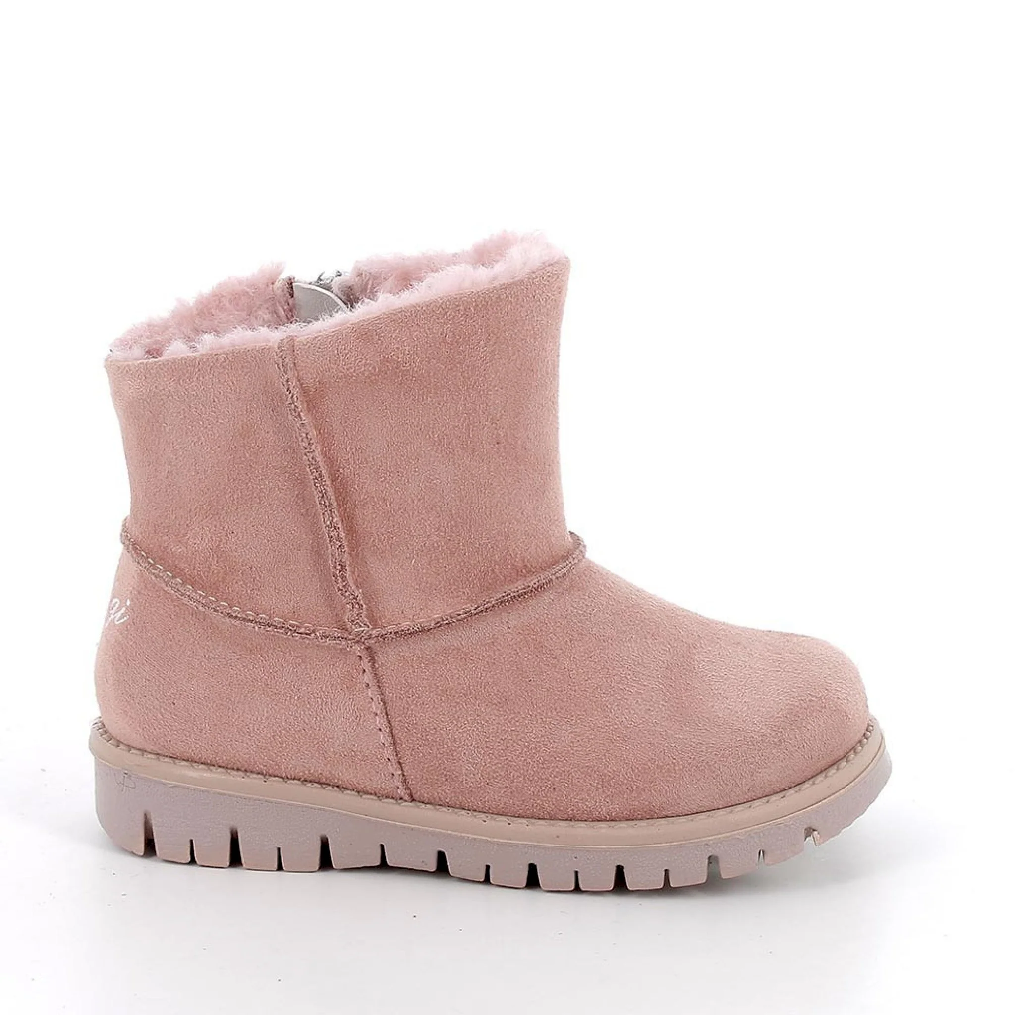 Stivaletti da bambina rosa con zip - immagine 2