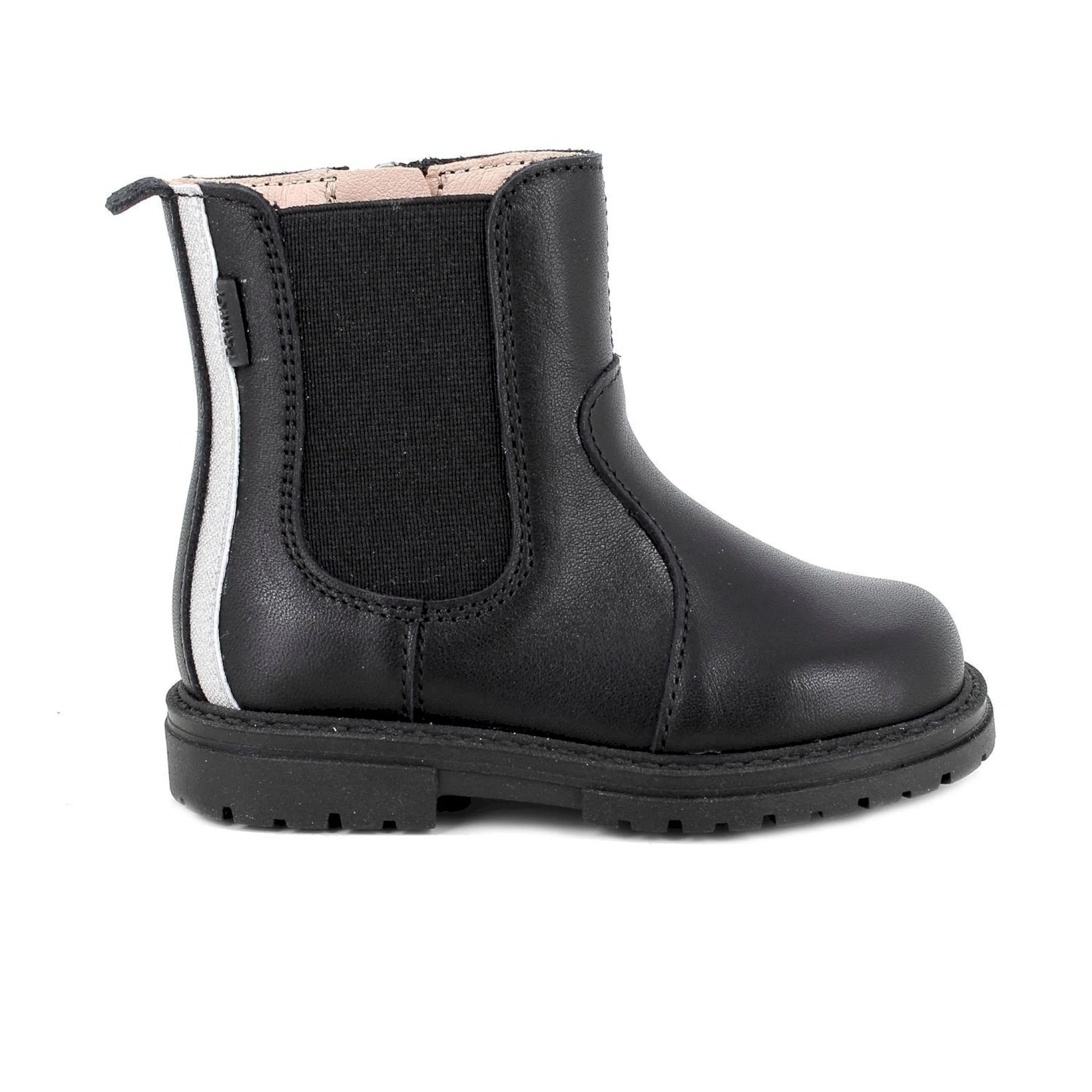 Stivaletti da bambina nero con zip - immagine 2