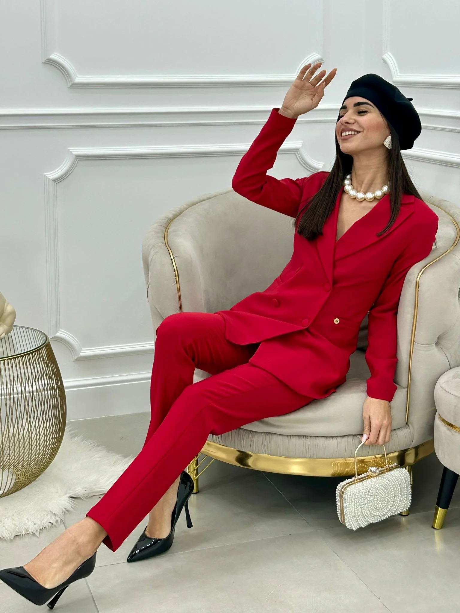 TAILLEUR CON BOTTONI TINTA SU TINTA TOP QUALITY - immagine 9