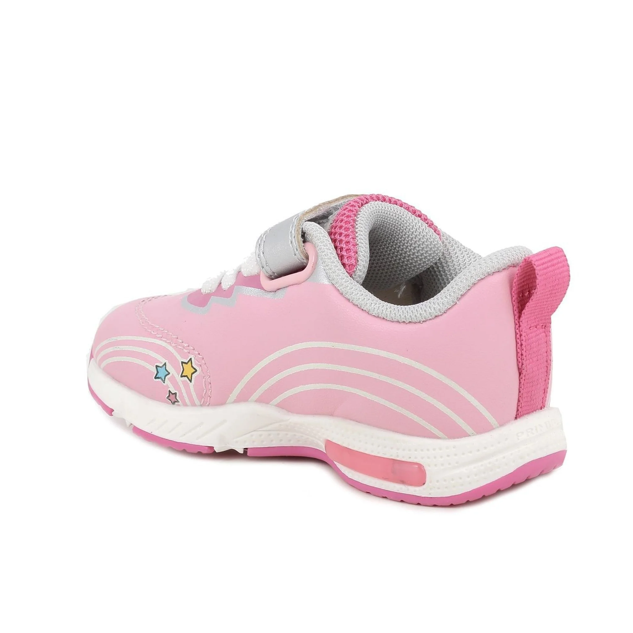 Sneakers da bambina rosa con strap - immagine 4