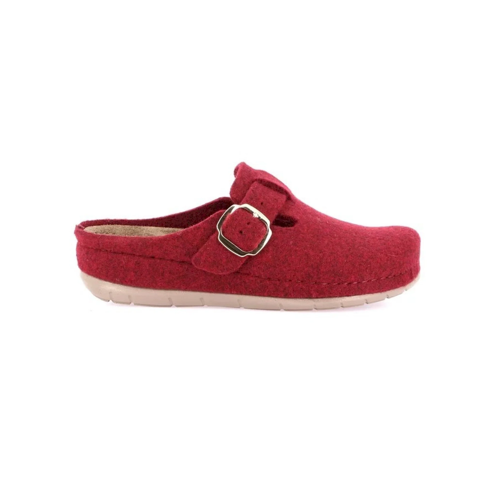 Ciiabatta con fibbia in lana eco-friendly | prau - immagine 2