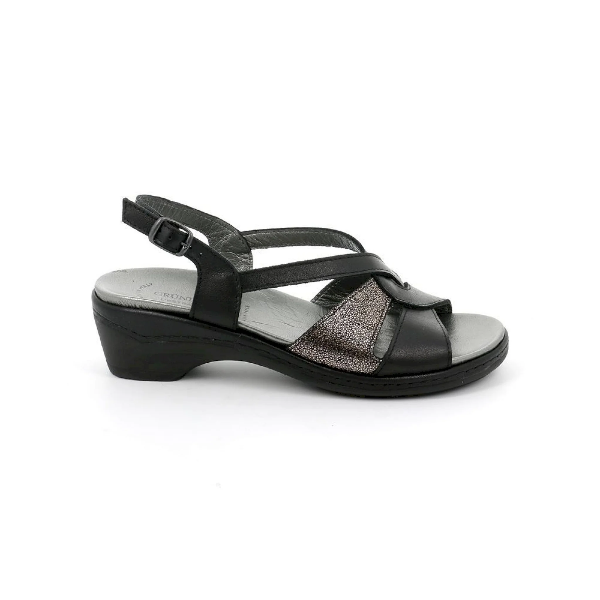 Sandalo dora con leggero tacco - immagine 3