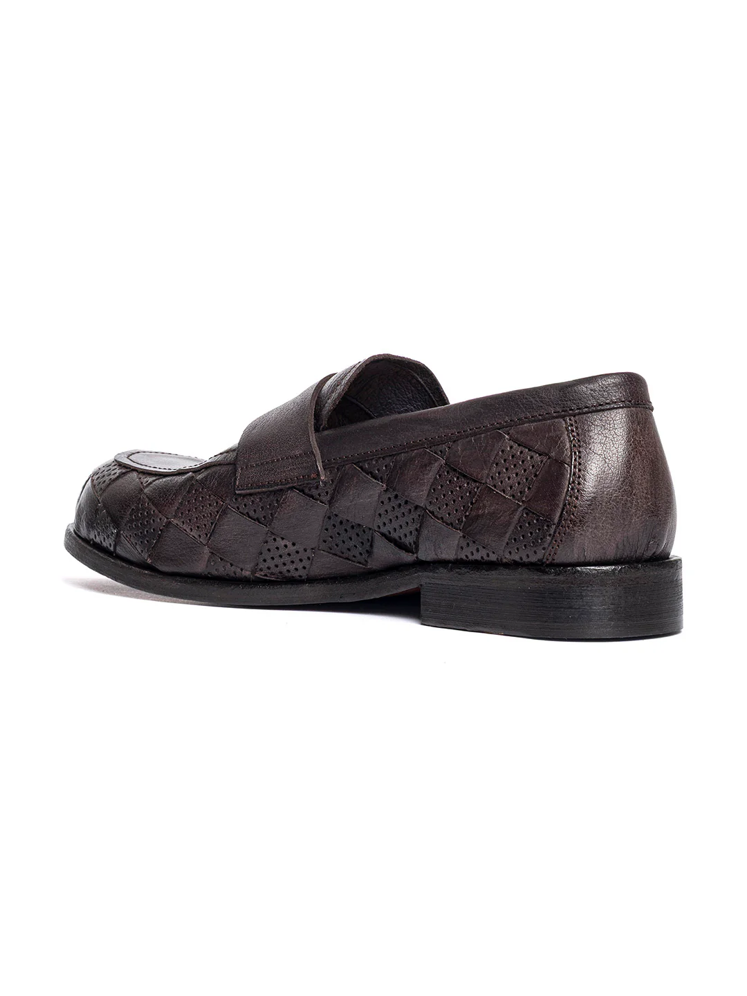 Mocassini in bufalo intrecciato testa di moro College 1 - immagine 5