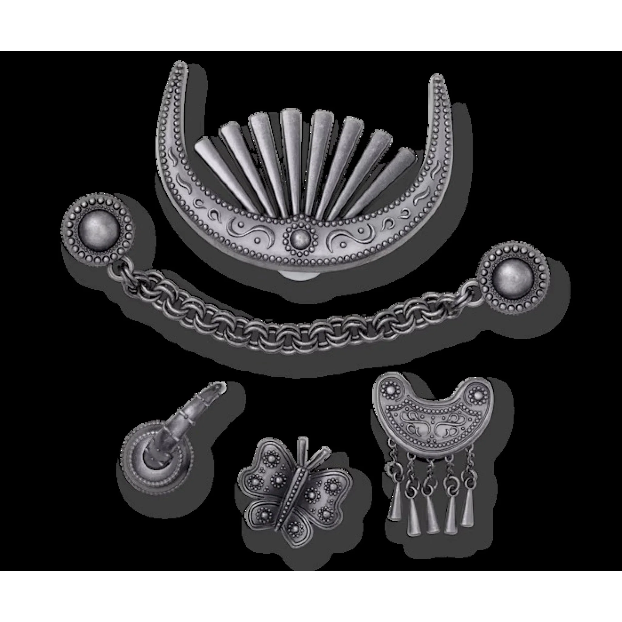 jibbitz™ silver metal mix 5 pack - immagine 2