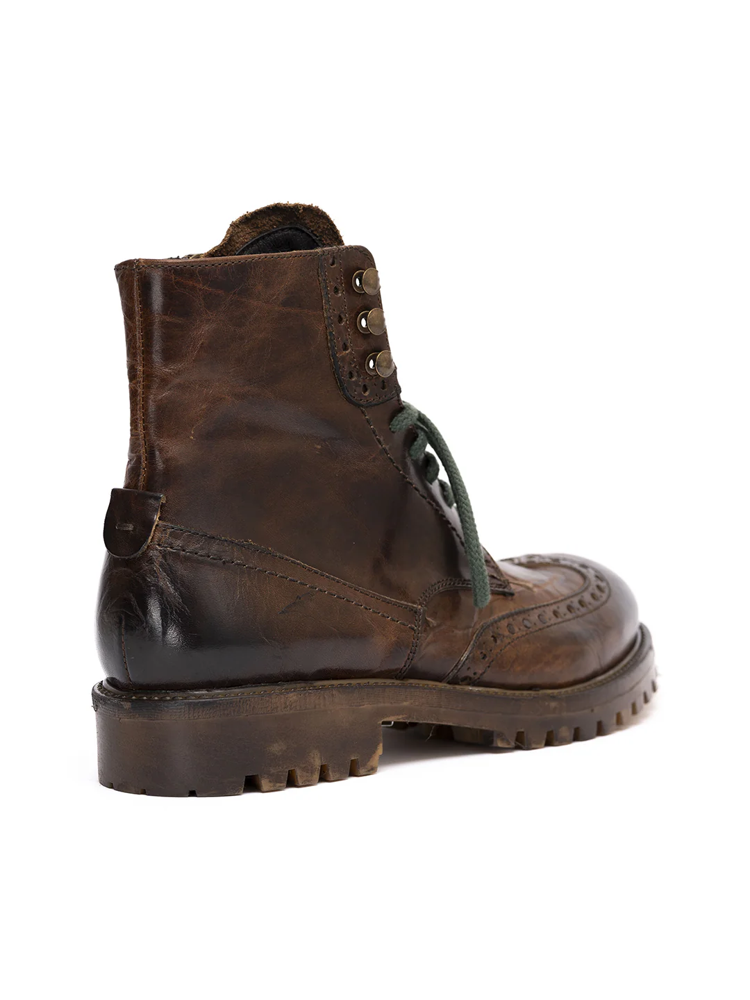 Stivaletti stringati duilio in vitello cognac 37340/40 - immagine 5