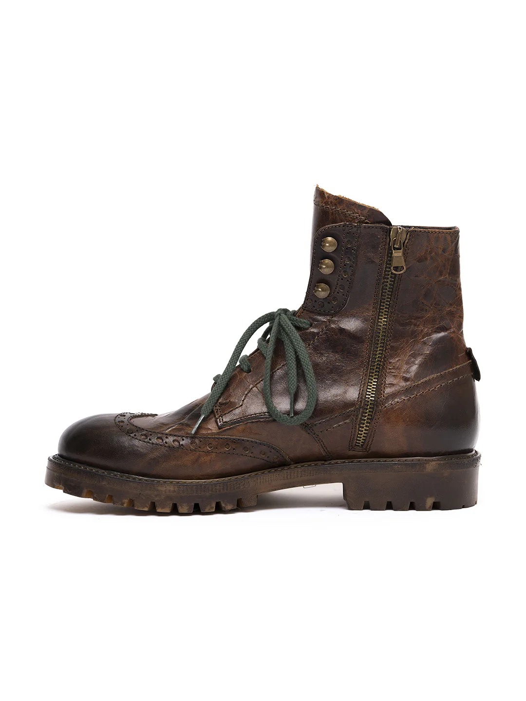 Stivaletti stringati duilio in vitello cognac 37340/40 - immagine 4