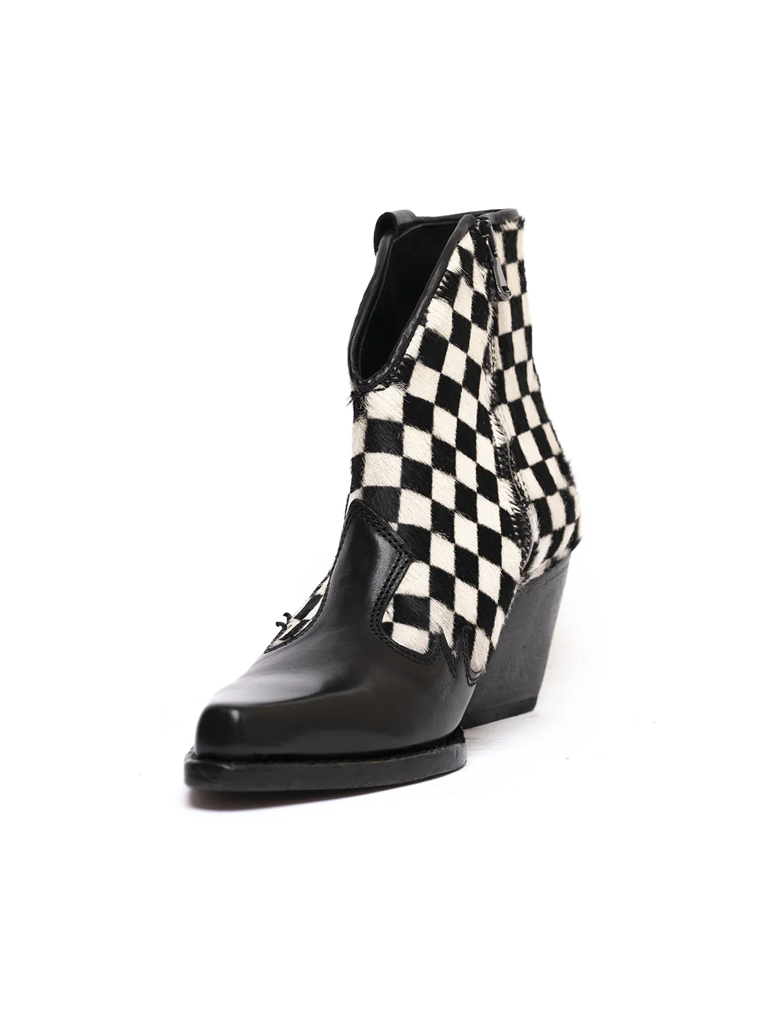 Stivaletti texani in vitellino a scacchi 8097/1 - immagine 3