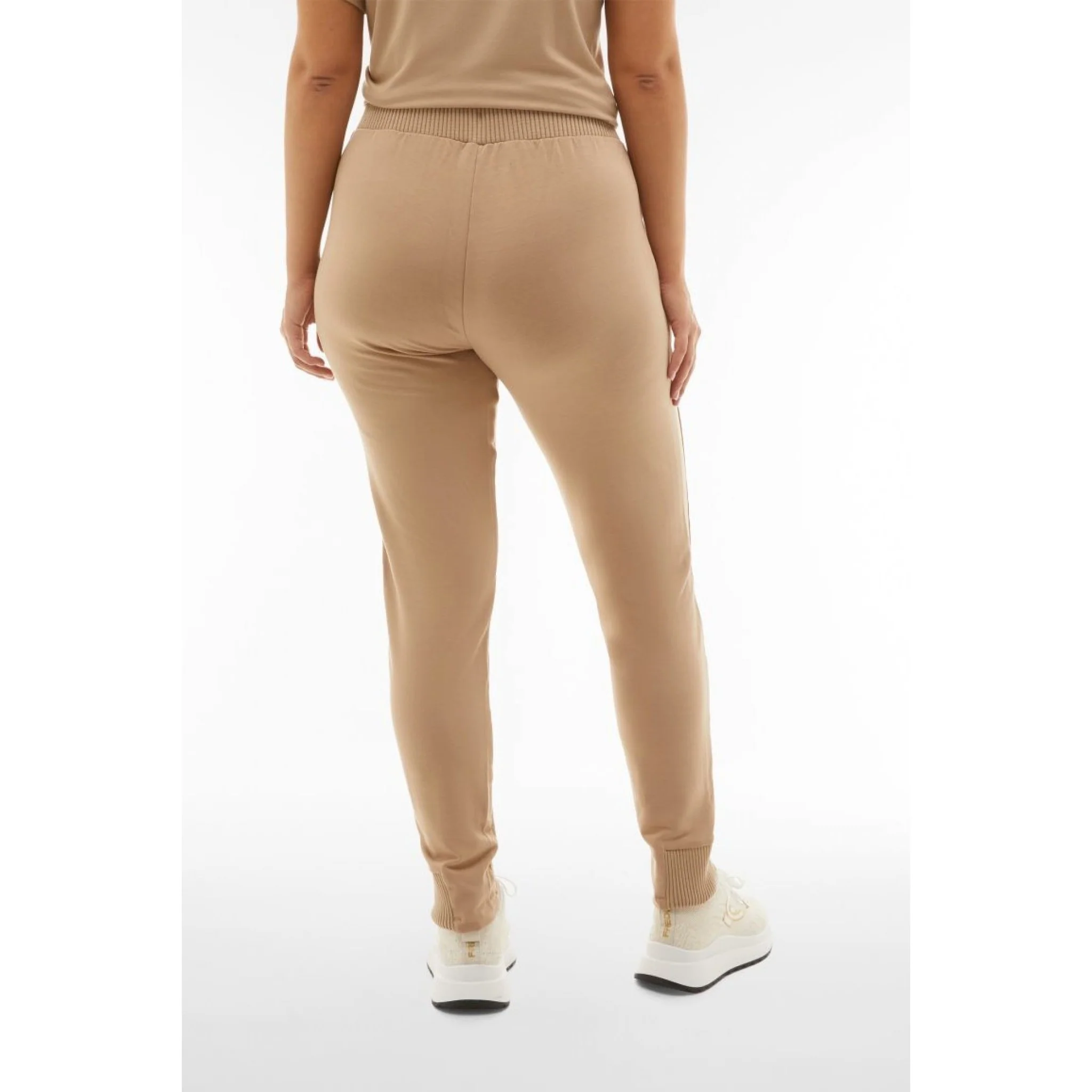 Frreddy pantaloni in felpa di viscosa con inserti in costina - immagine 4