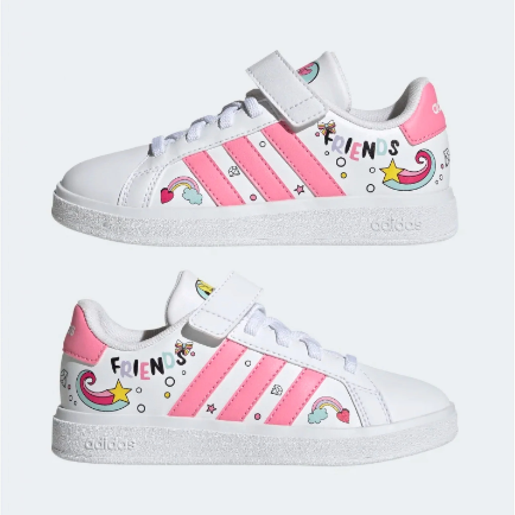 adidas x disney grand court minnie mouse elastic laces top strap - immagine 6
