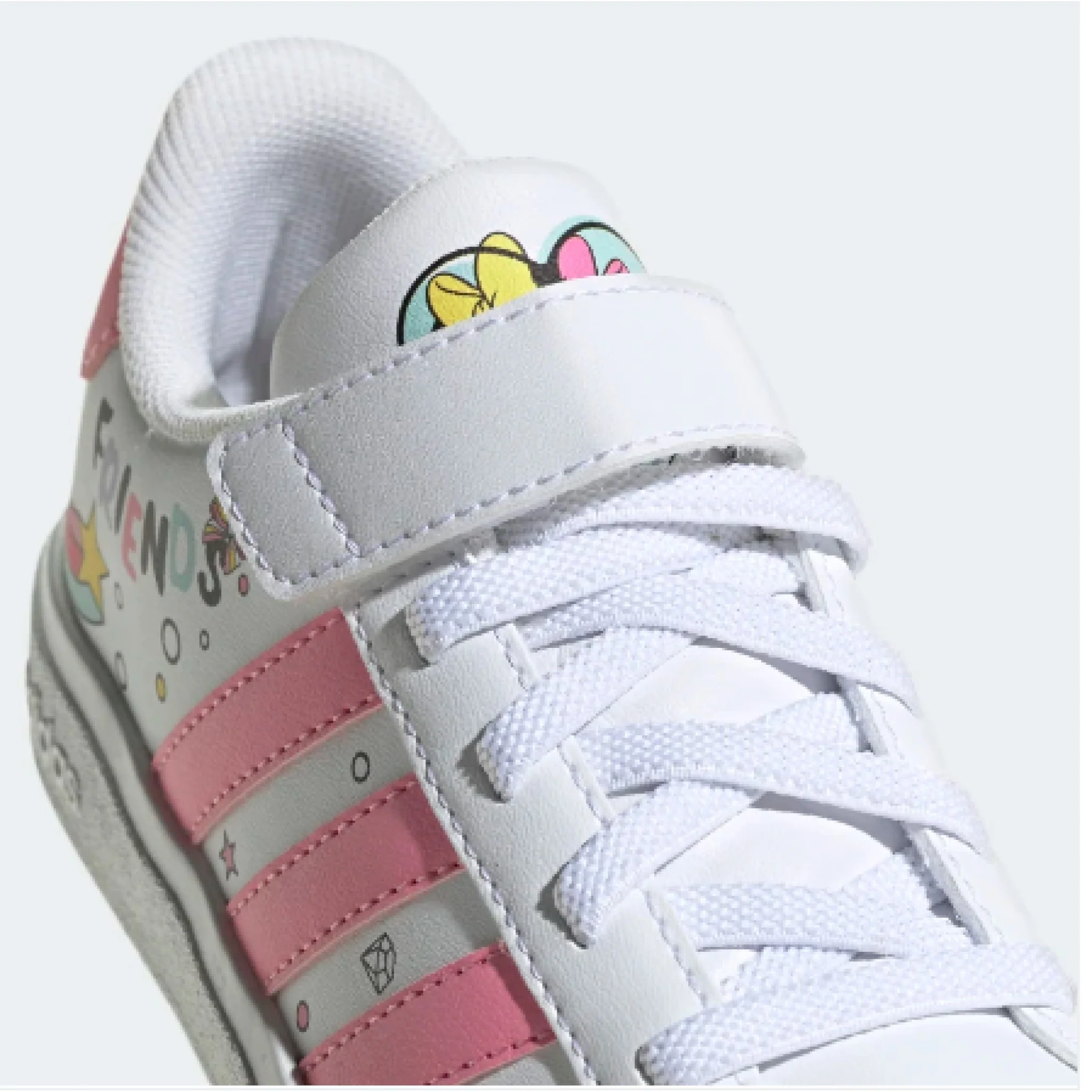 adidas x disney grand court minnie mouse elastic laces top strap - immagine 7