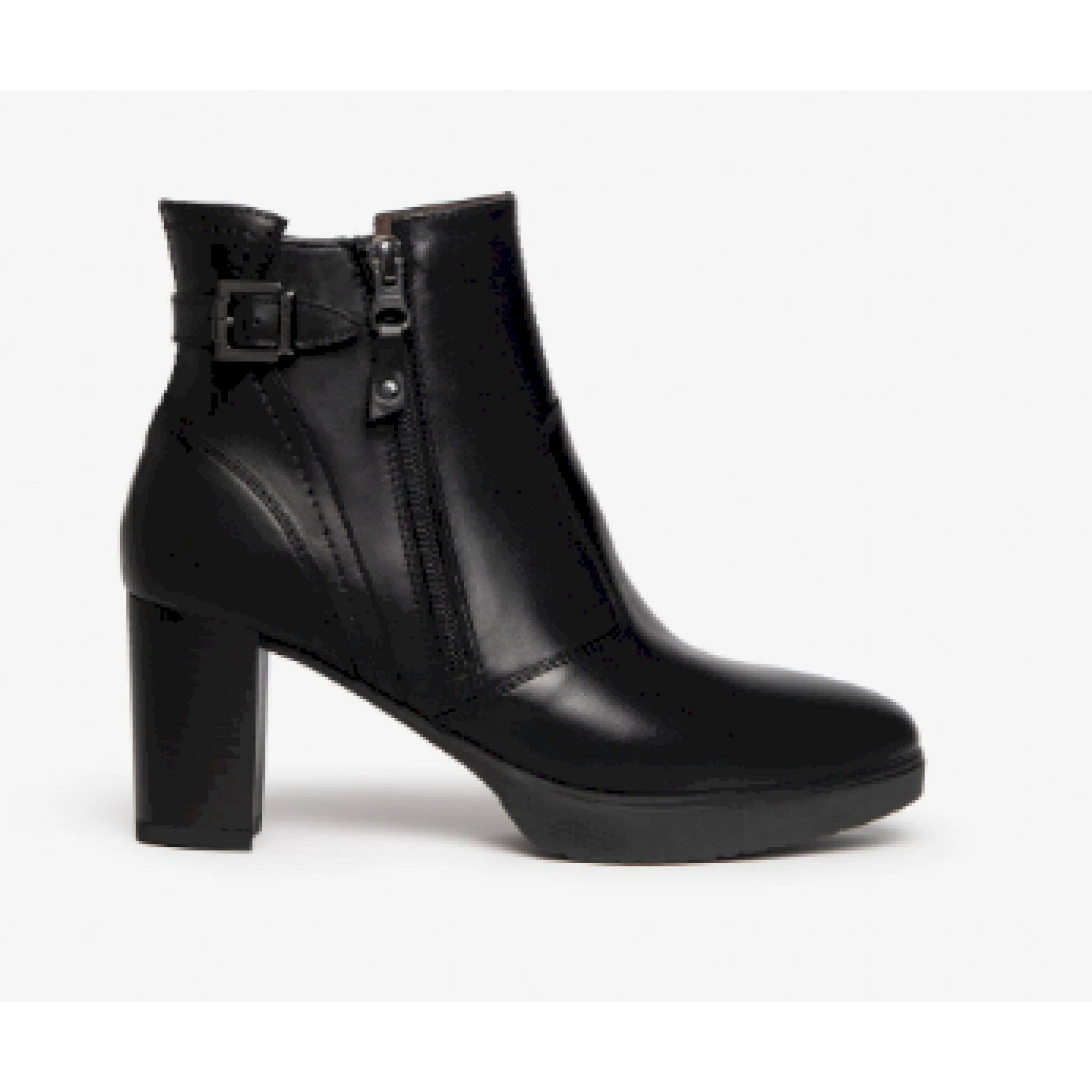 Nero giardini tronchetto donna tacco in pelle - immagine 2