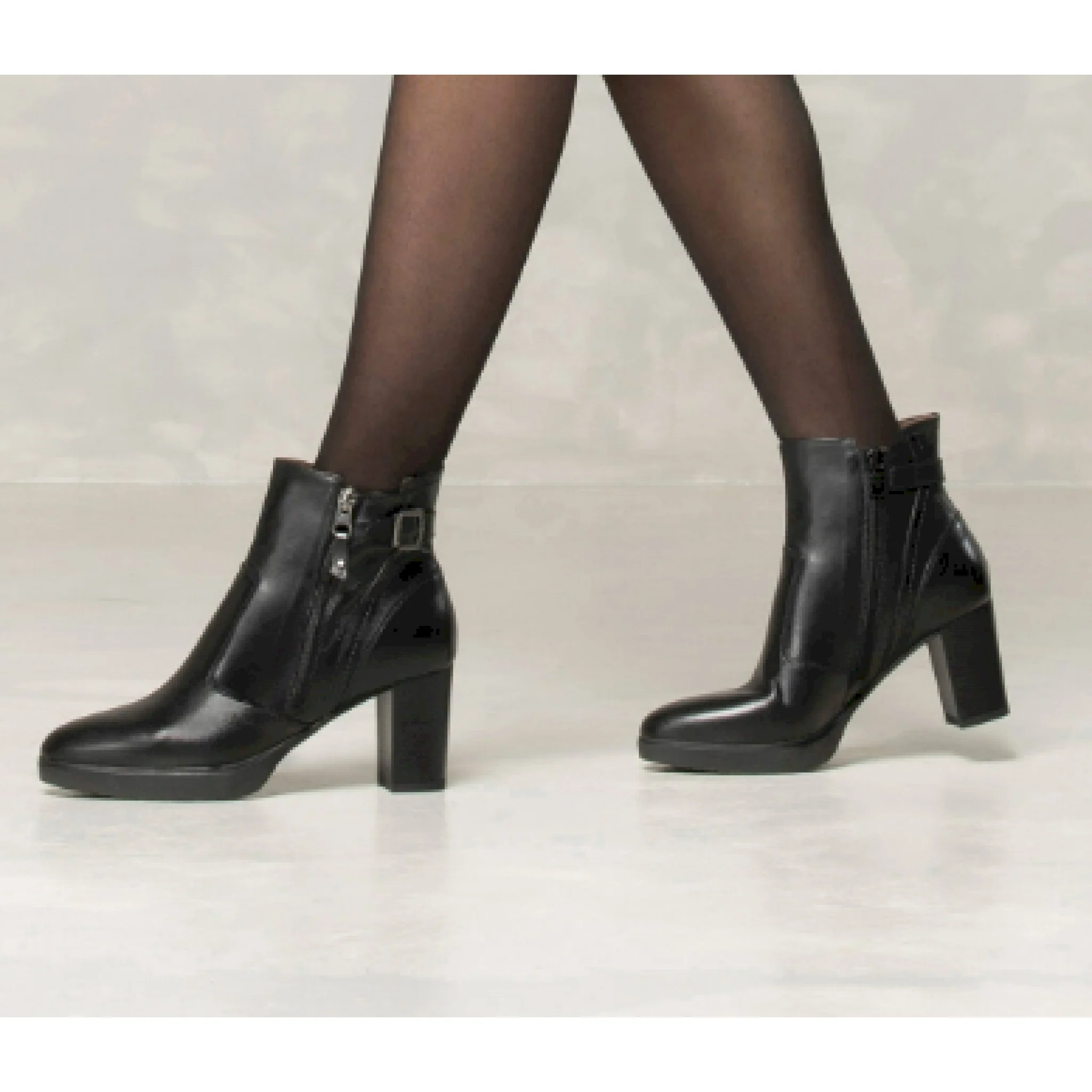 Nero giardini tronchetto donna tacco in pelle - immagine 5