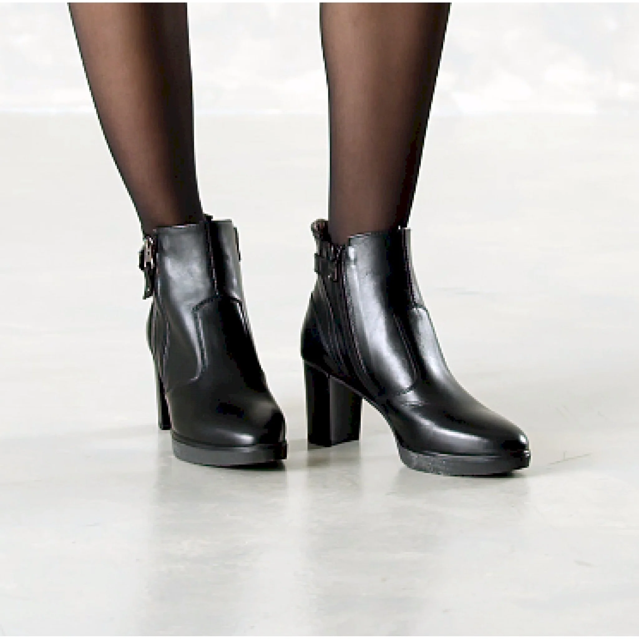 Nero giardini tronchetto donna tacco in pelle - immagine 6