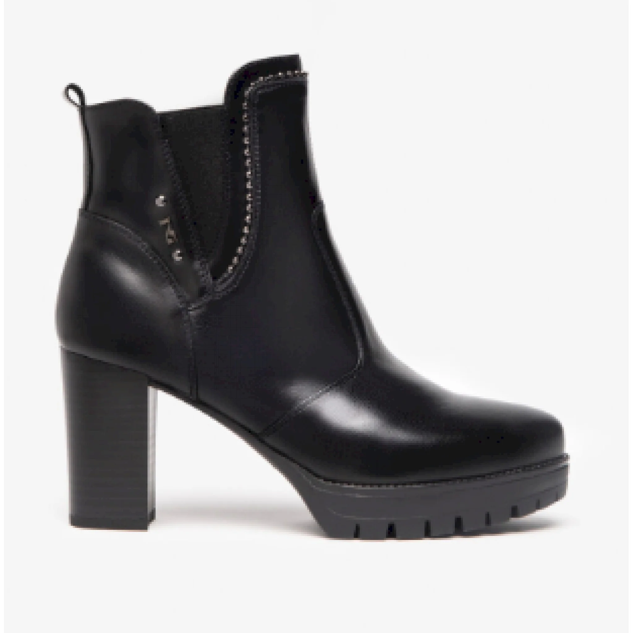 Nero giardini tronchetto donna tacco in pelle - immagine 2