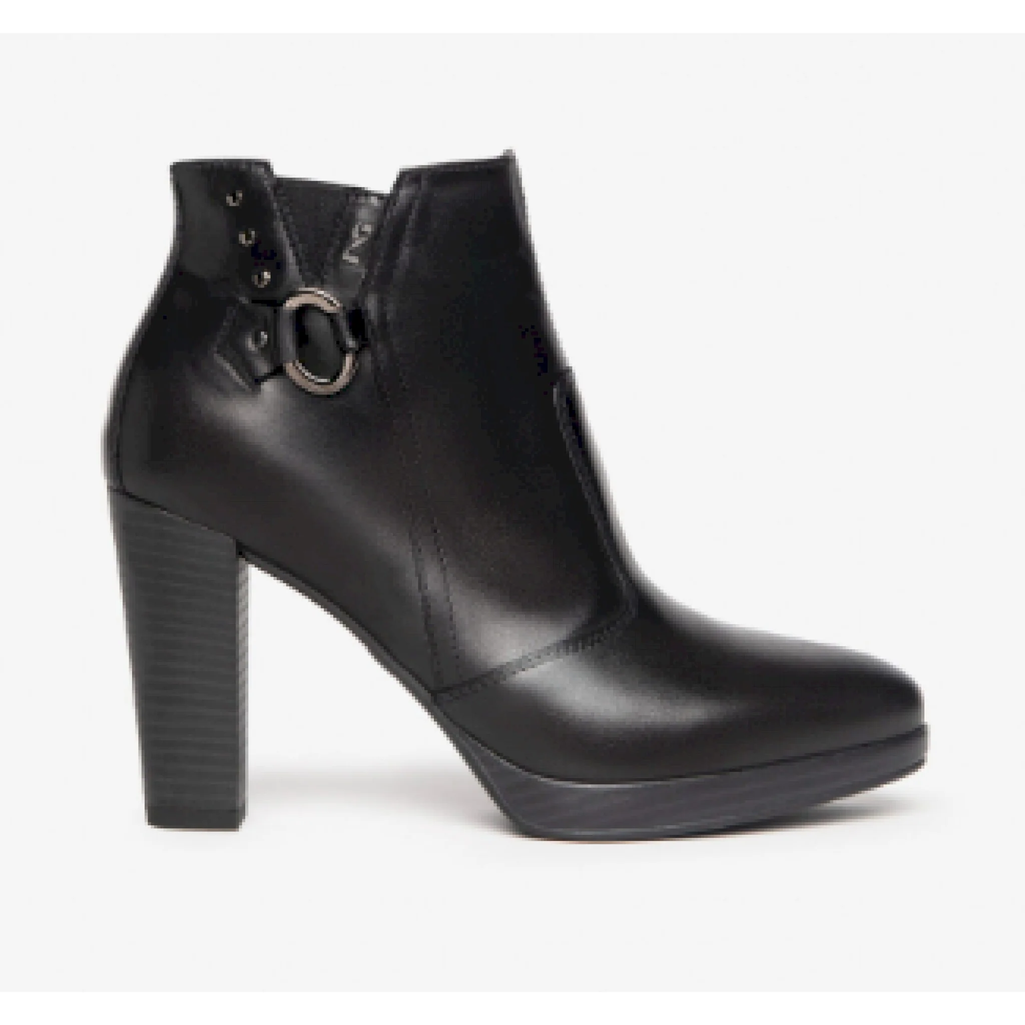 Nero giardini tronchetto donna tacco in pelle - immagine 2