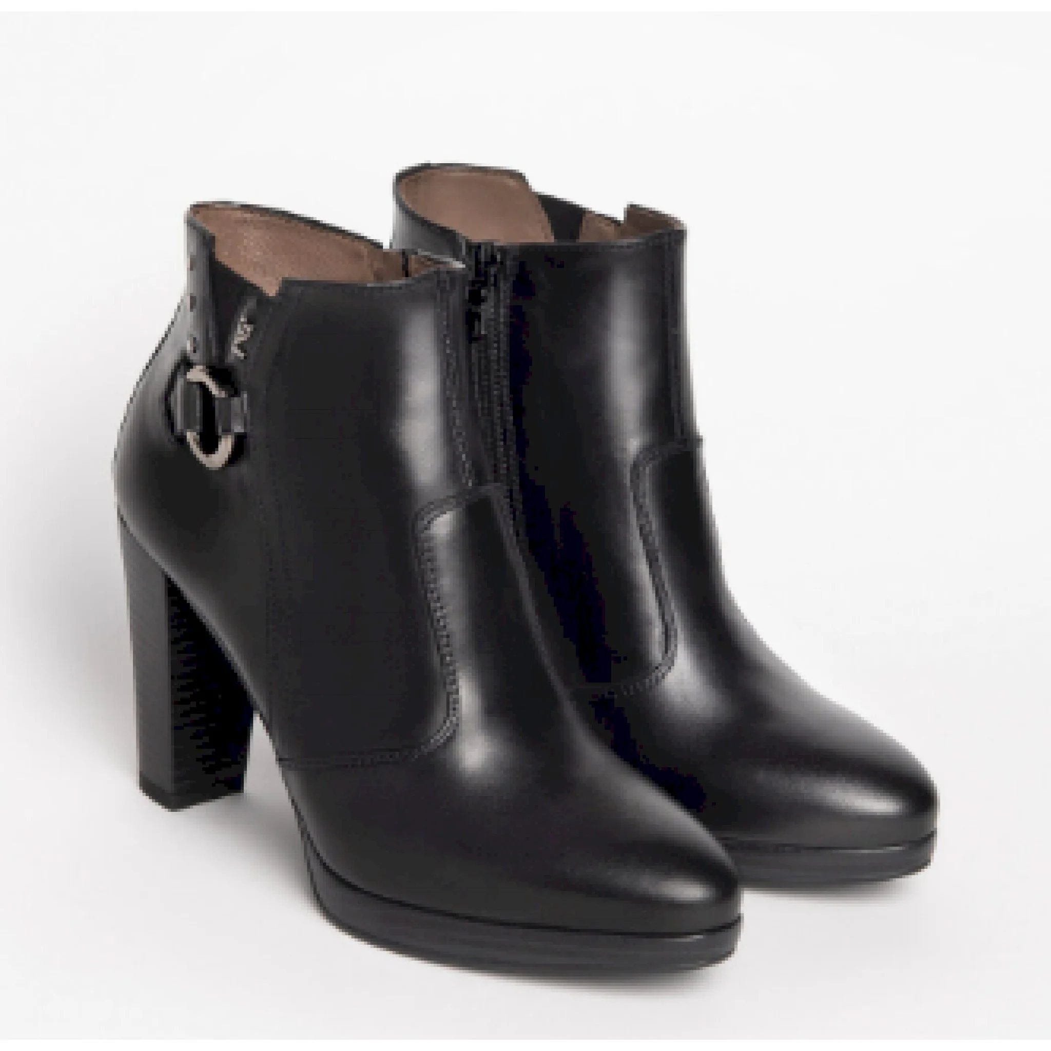 Nero giardini tronchetto donna tacco in pelle - immagine 3