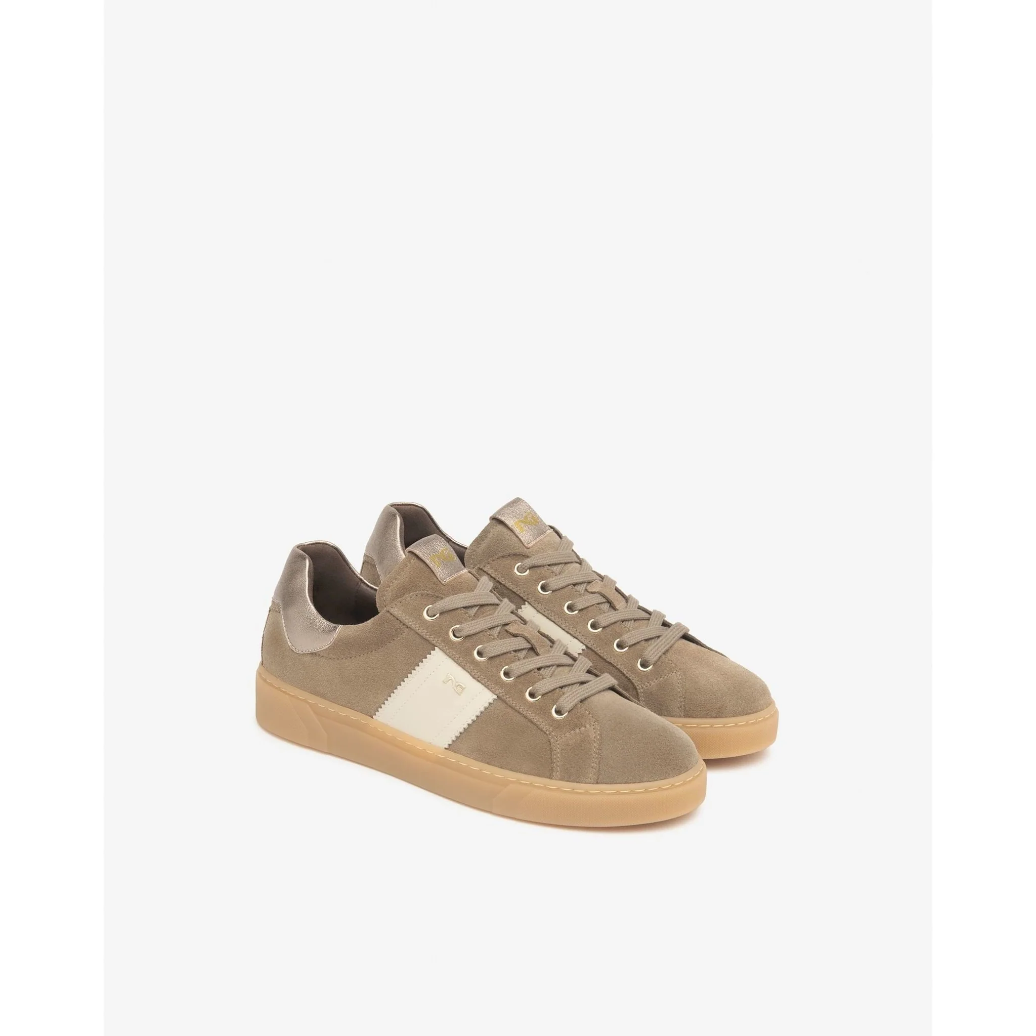 Sneakers donna in suede e pelle - immagine 3
